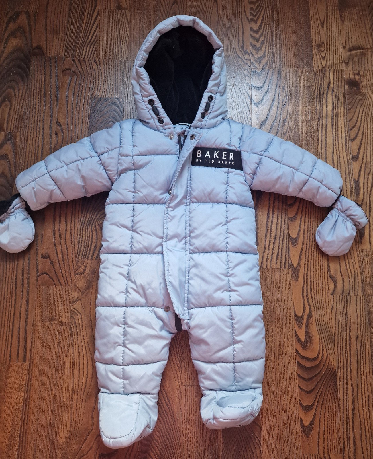 Ted Baker padded snow suit blue all in one age 3-6 months Excellent condition