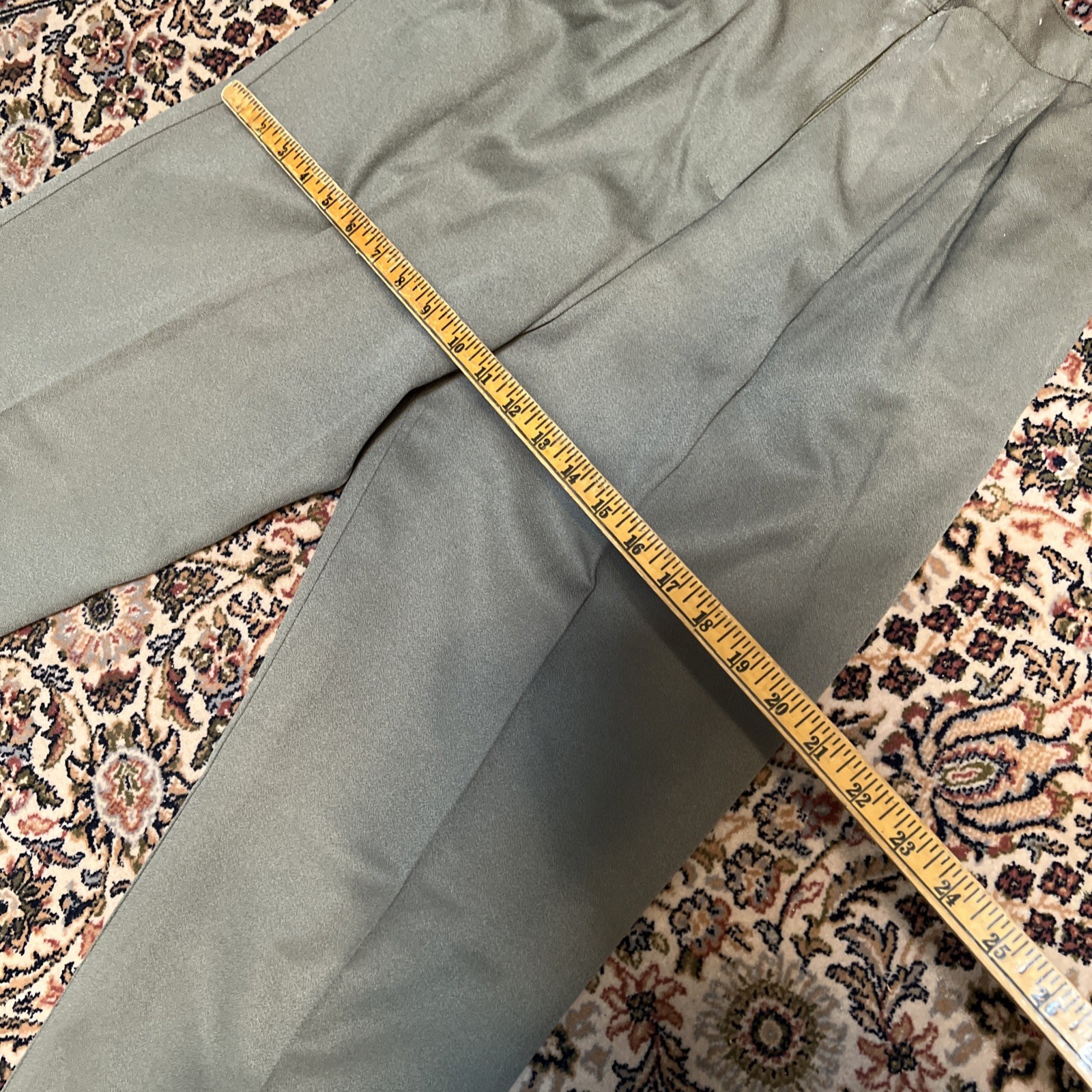 Khaki Pants Size 10 Waist 31; Hip 44;Rise 15; inseam 29.5;Polyester/ Rayon ￼￼ ￼￼