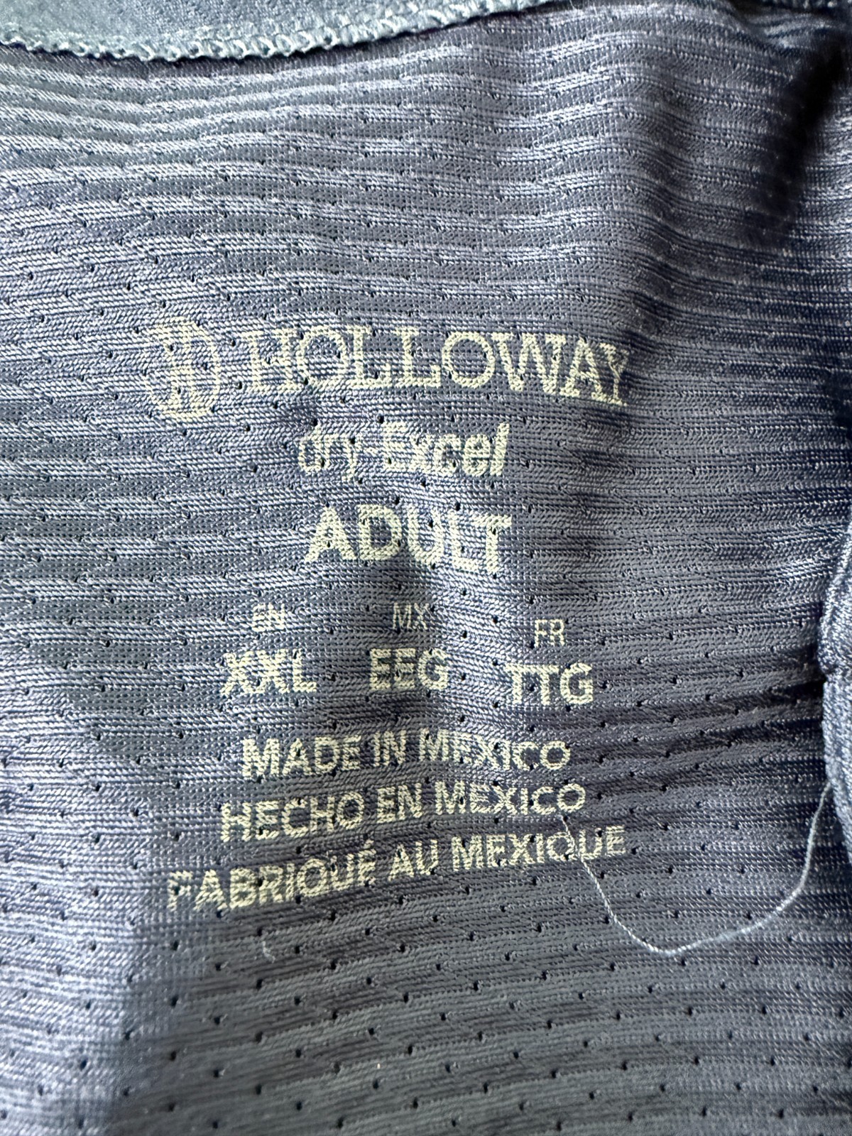 Holloway National Showcase 14U Baseball Jersey Navy Mens XL 44-46 in