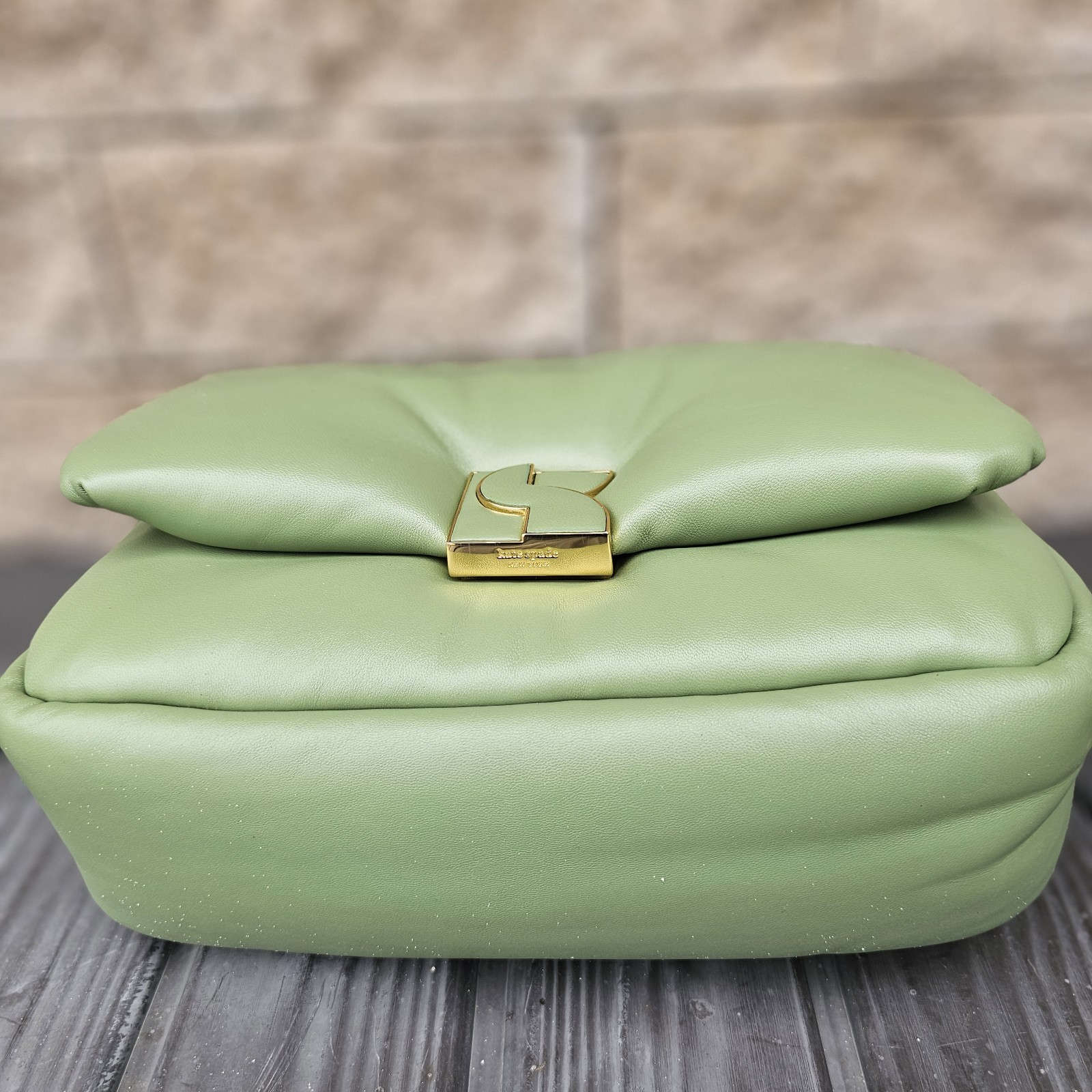 kate spade- Dakota- Puffy Leather Convertible Crossbody- Cedar Stand- NWT- $448