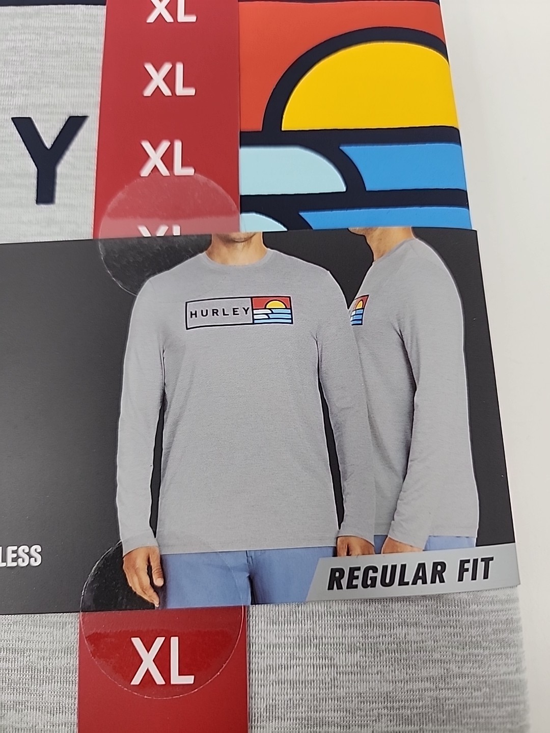 Hurley Men’s Sunny Side Hybrid Stretch Tagless UV T-Shirt XL Grey