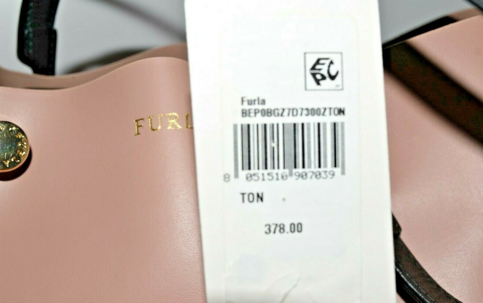 Furla Mauve/Black Strap Medium Handbag 0005