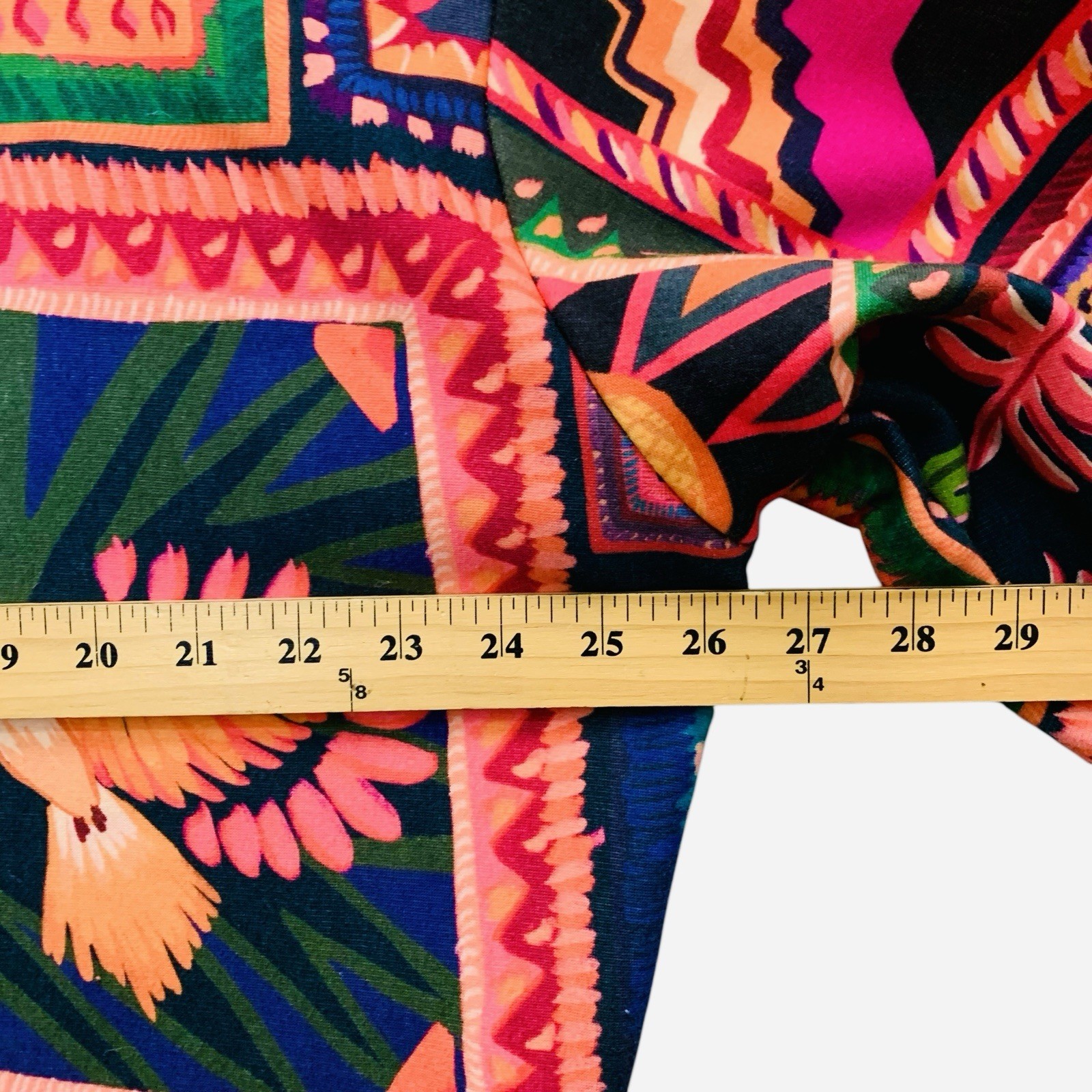 Farm Rio Patchwork Tapestry Sweatshirt Bird Cheetah Colorful Womens Small