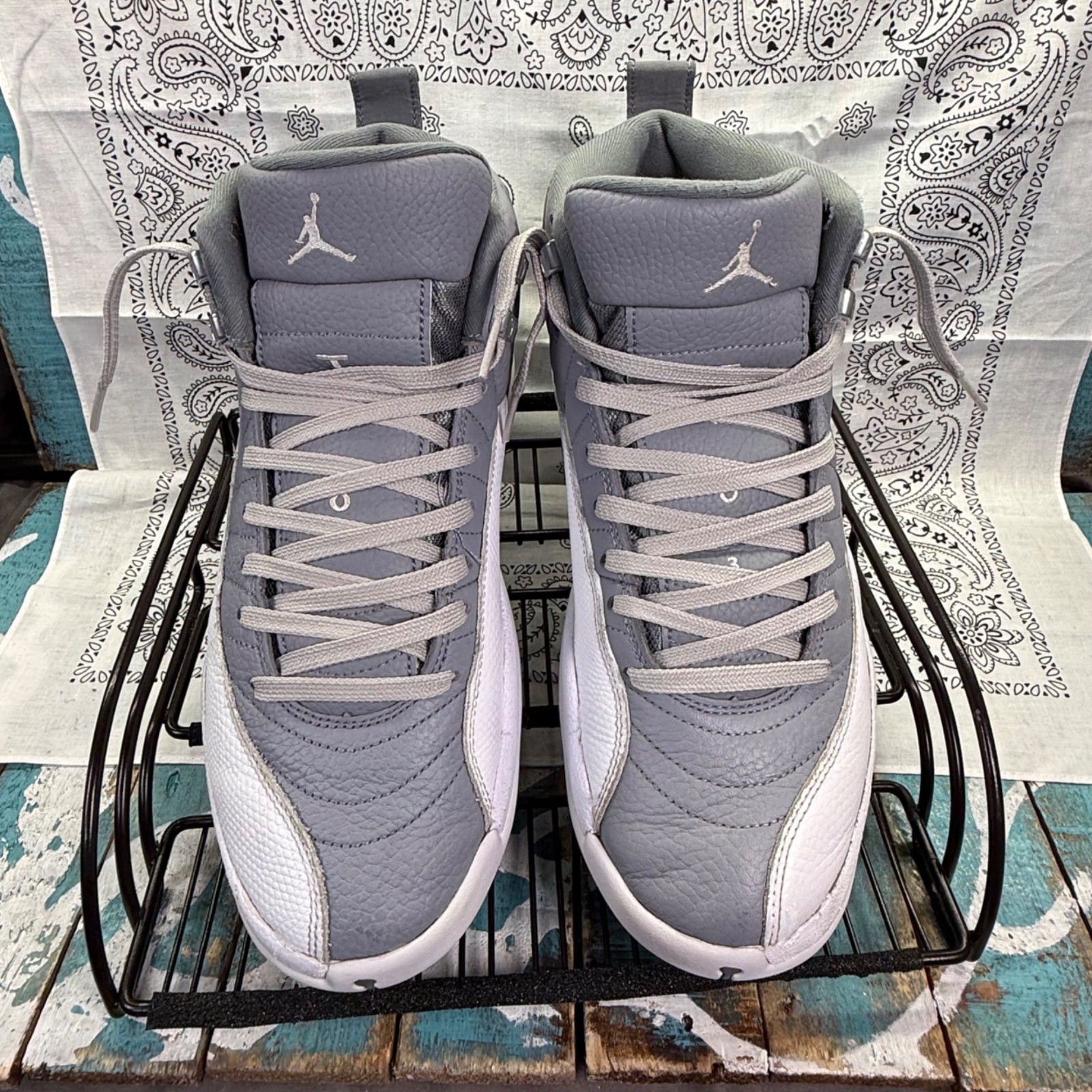 Jordan Air Jordan 12 Retro Stealth Men’s 10 Sneakers Gray/White CT8013-015