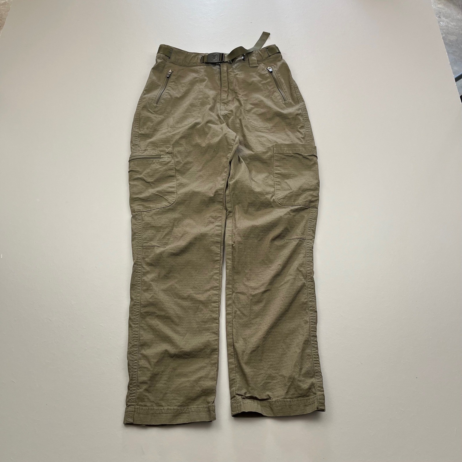 Roark Campover Pant Mens XS Green Ripstop Cargo Hiking Outdoor WRP003