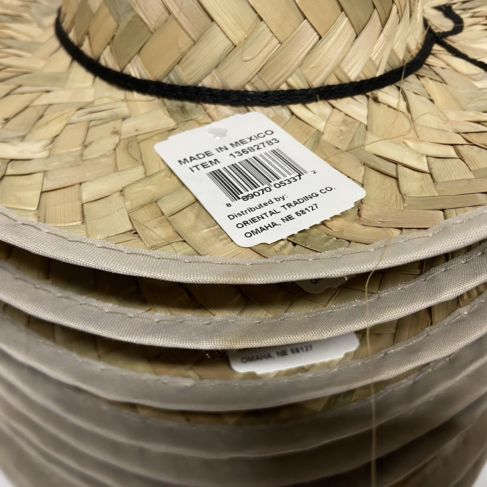 (2) Straw Hat Made In Mexico Outdoor Beach Party Wide Brim Safari Garden Rancher