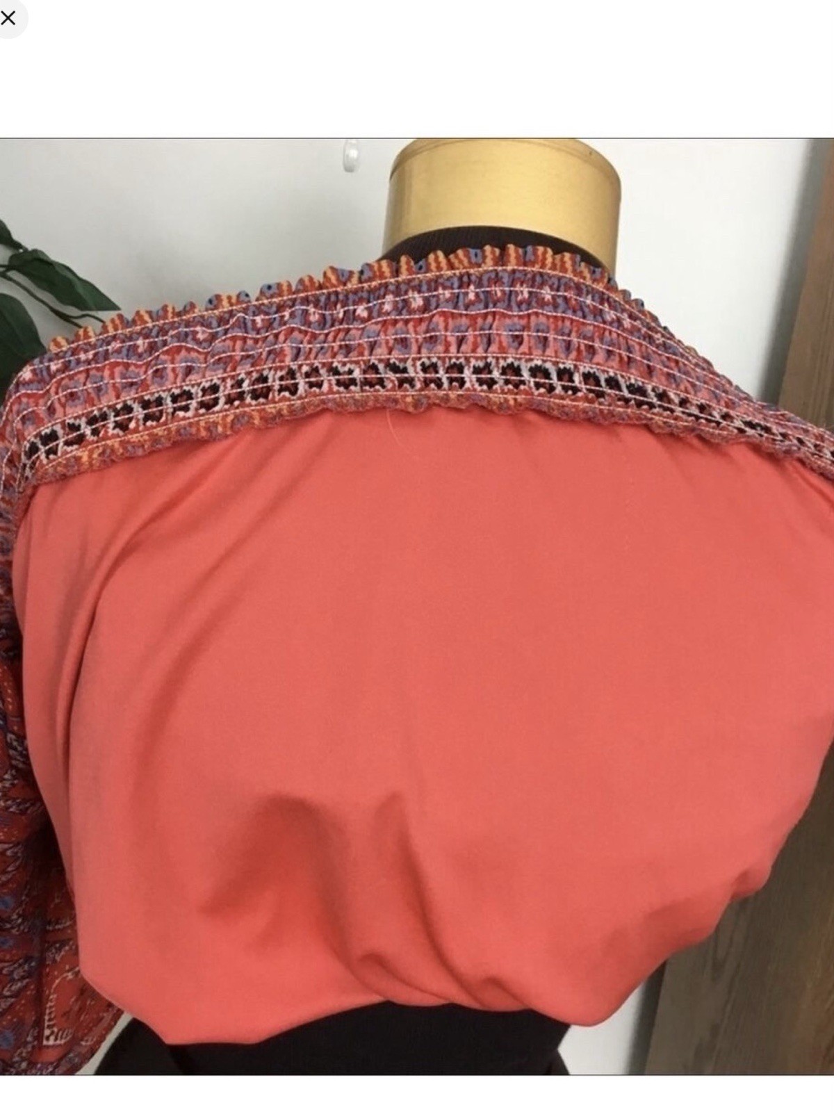 Roz & Ali Boho Tribal Batwing Lined Blouse Woman’s Size 1X