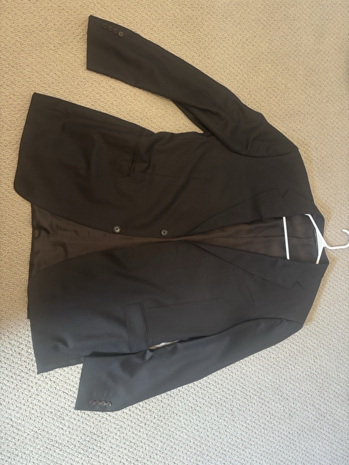 Canali Proposta Blazer Mens 60L / US 50L Black 100% Wool Italy Sport Coat XXL