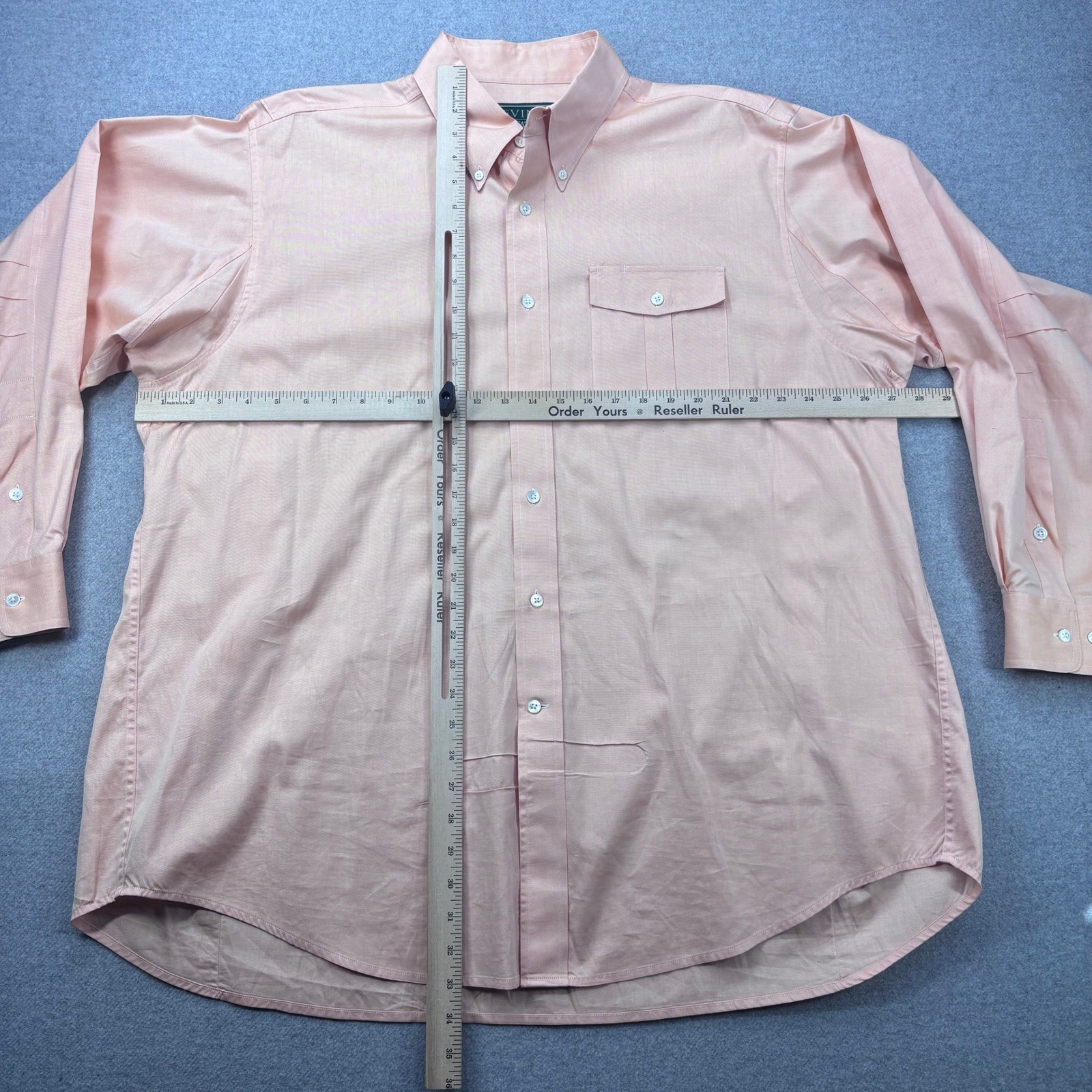 Kevin’s Plantation Collection Shirt Men 17.5-35 (XXL) Pink Bellow Bi-Swing FLAW