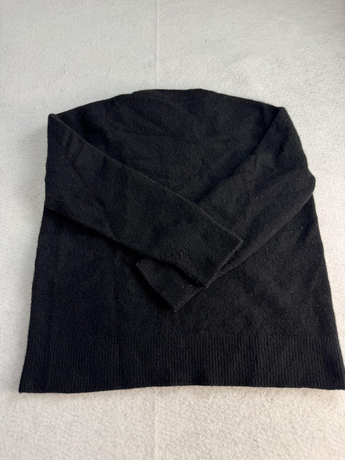 The Row Sweater Womens Medium Black Wool Cashmere Knit Pullover Made In Italy