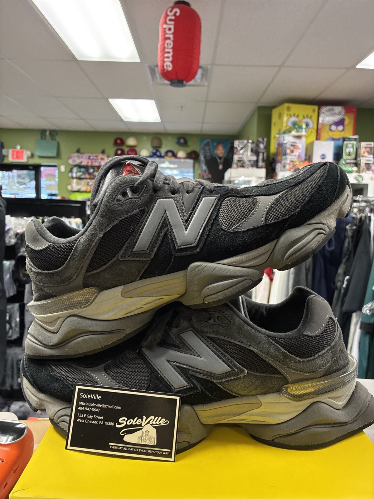 Size 12 – New Balance 9060 Triple Black Suede