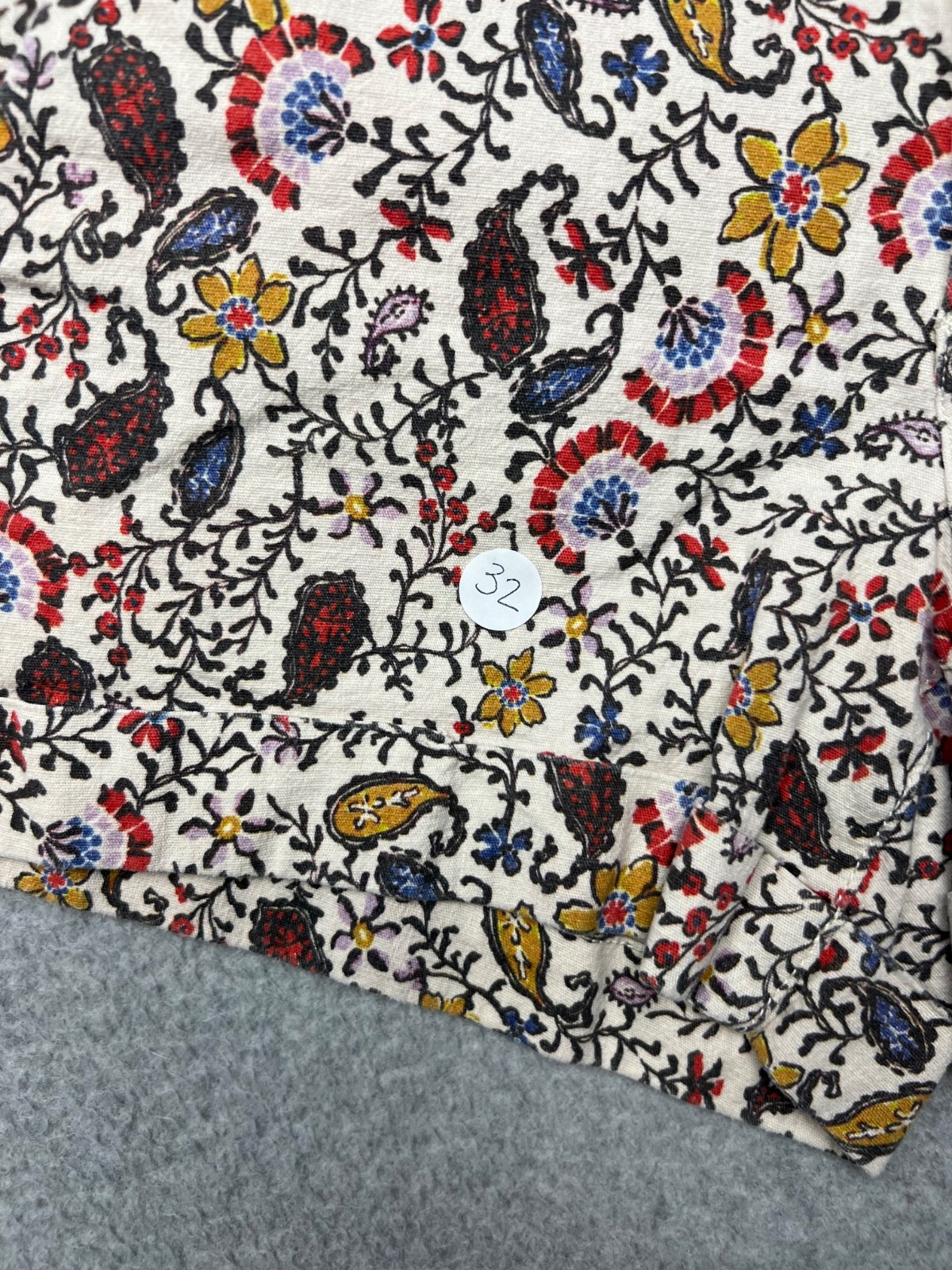 Dear John Finnegan Roll Cuff Printed Paisley Shorts Size 27 Casual Comfort Boho