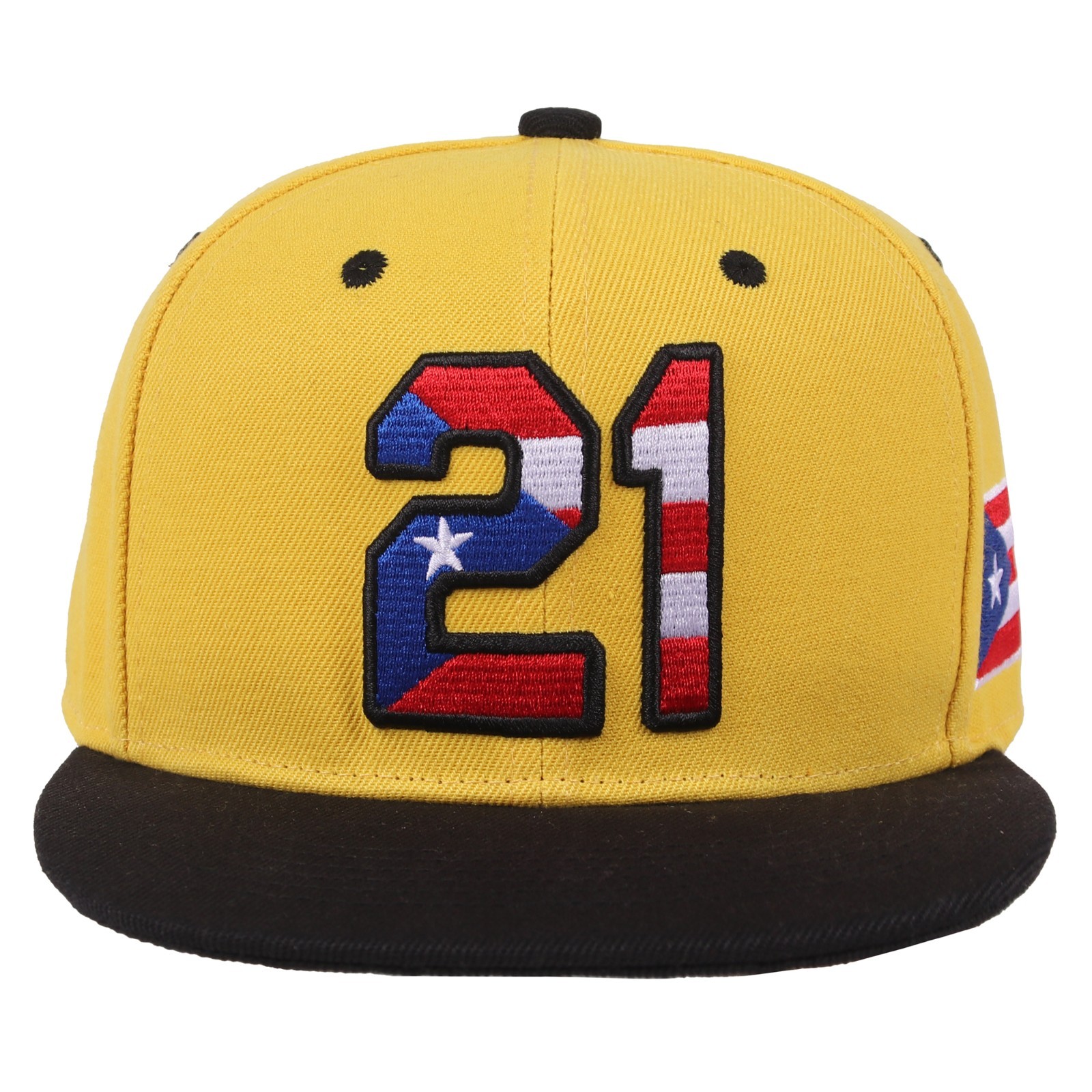 PR 3D Embroidered Baseball Cap Puerto Rico Flag Soft Crown Cotton Snapback Hat