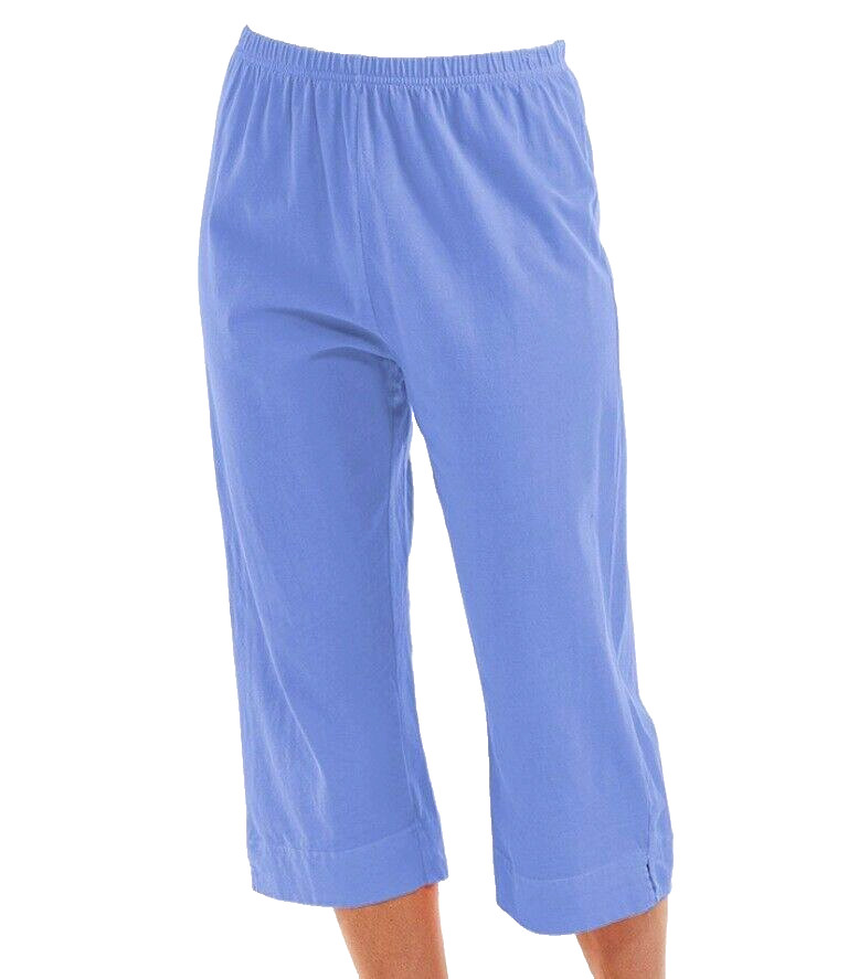 Fresh Produce xl peri blue jersey cotton $56 stretch classic capris nwt new xl