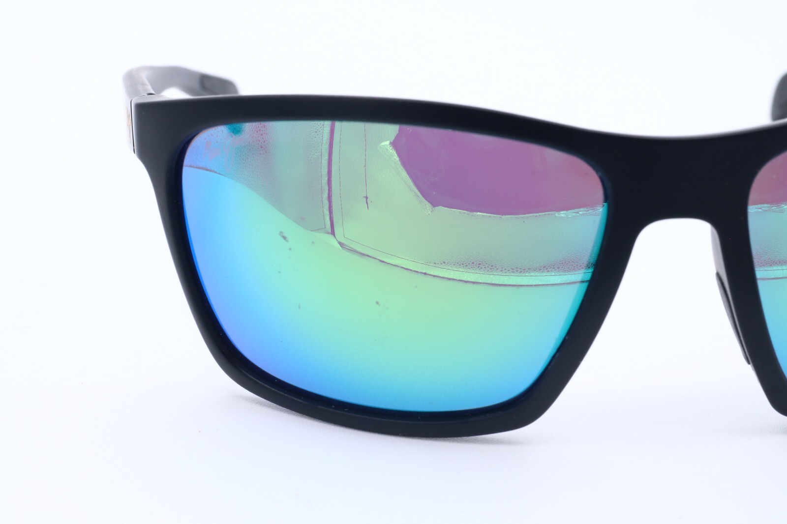 Maui Jim Makoa MJ 804-2M Square Black Sunglasses Polarized Green