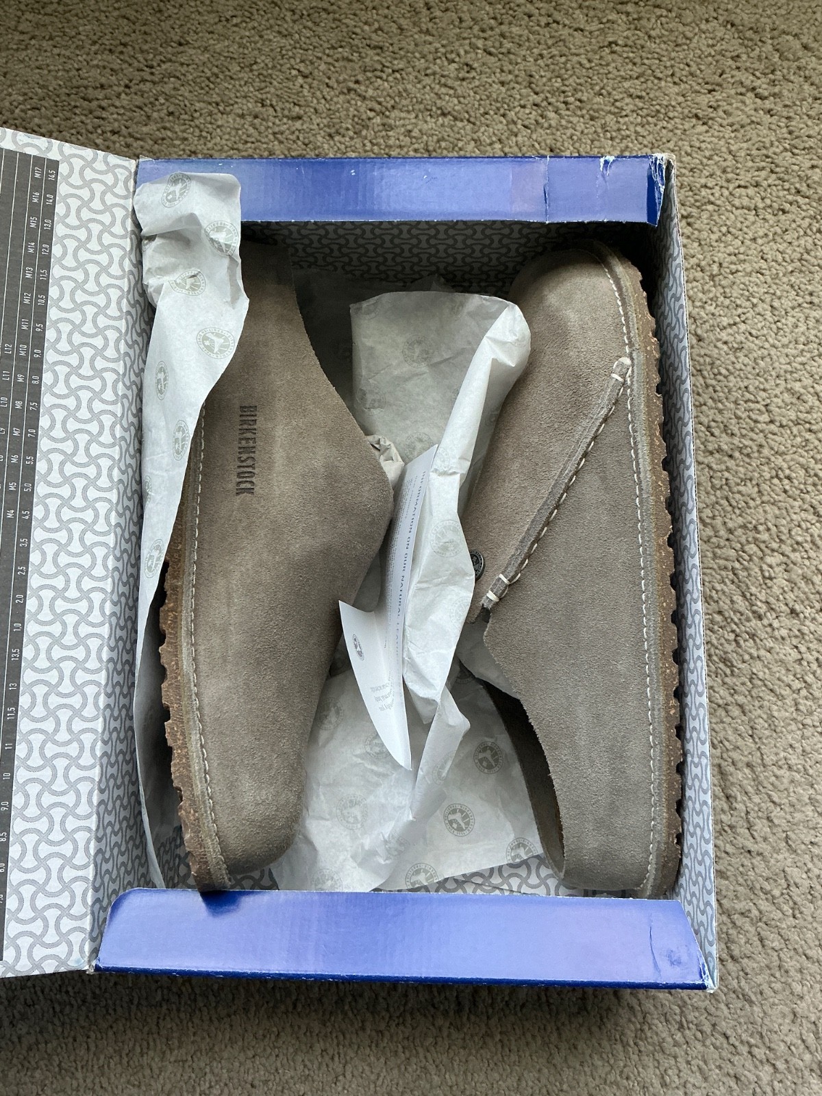 BIRKENSTOCK Zermatt Premium Suede Leather Size W 10 M8 Grey