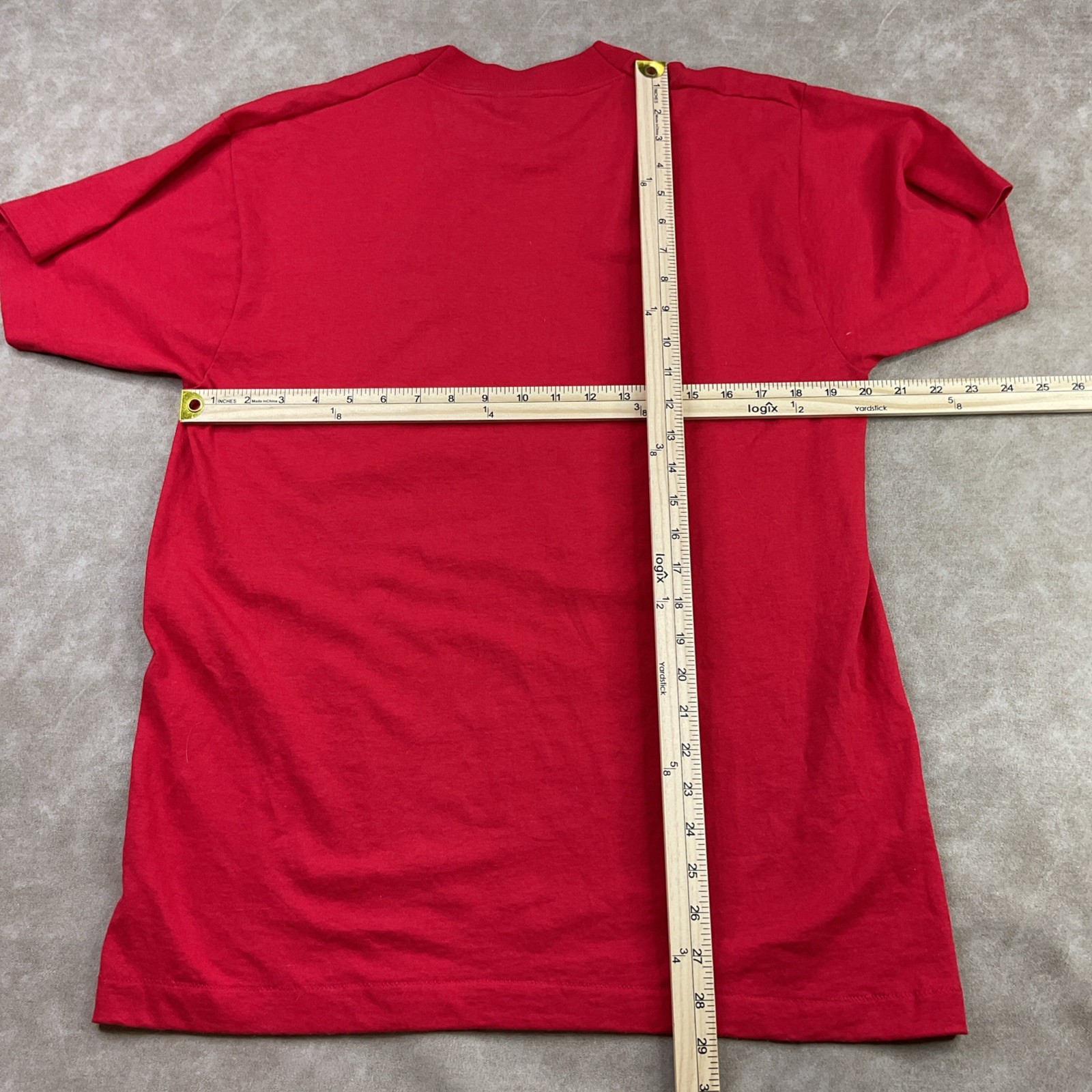 Vintage Big Red T-Shirt Sz L Western University 80s 90s Single Stitched 50/50