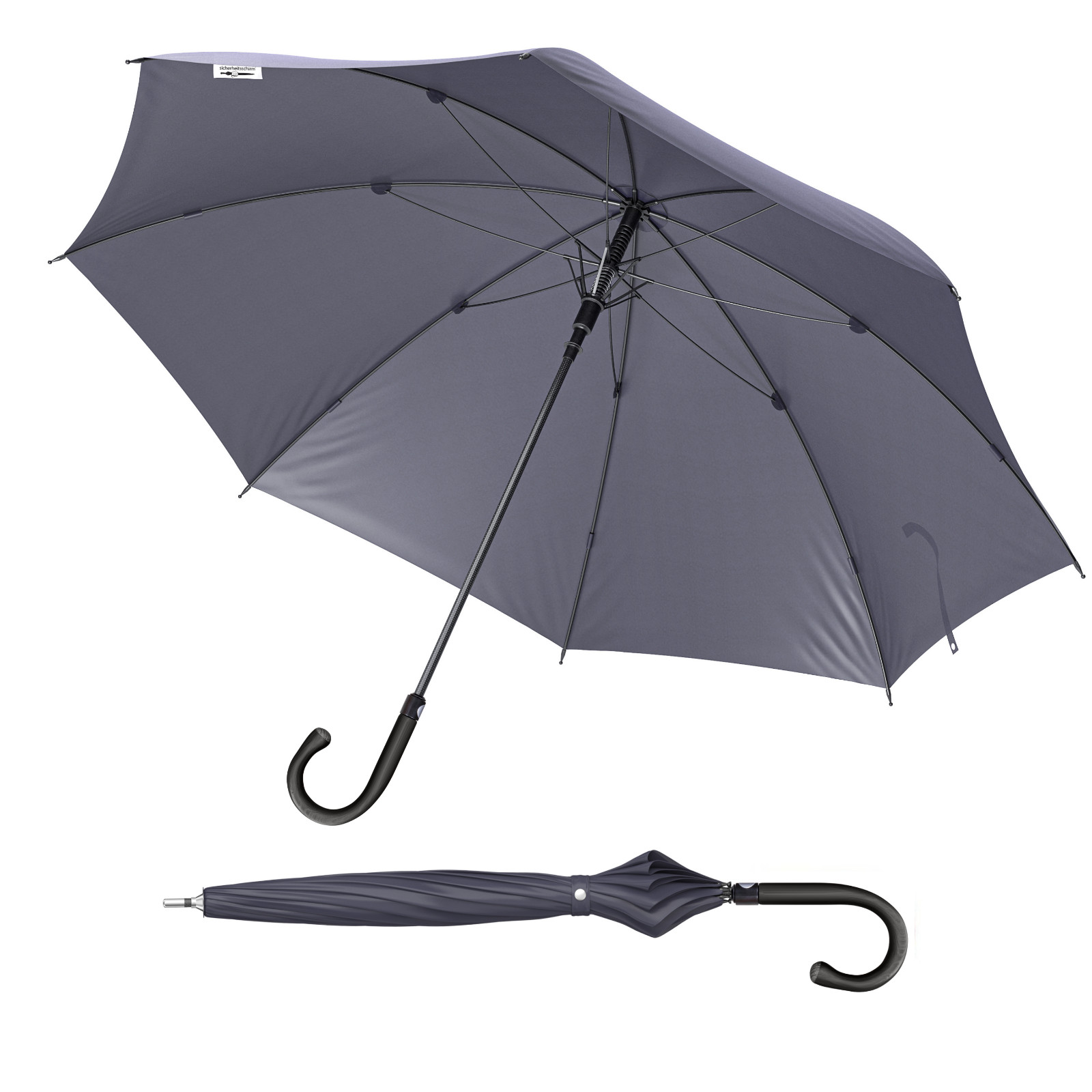 Security umbrella and selfdefense umbrella black J handle with tiny scratches XL