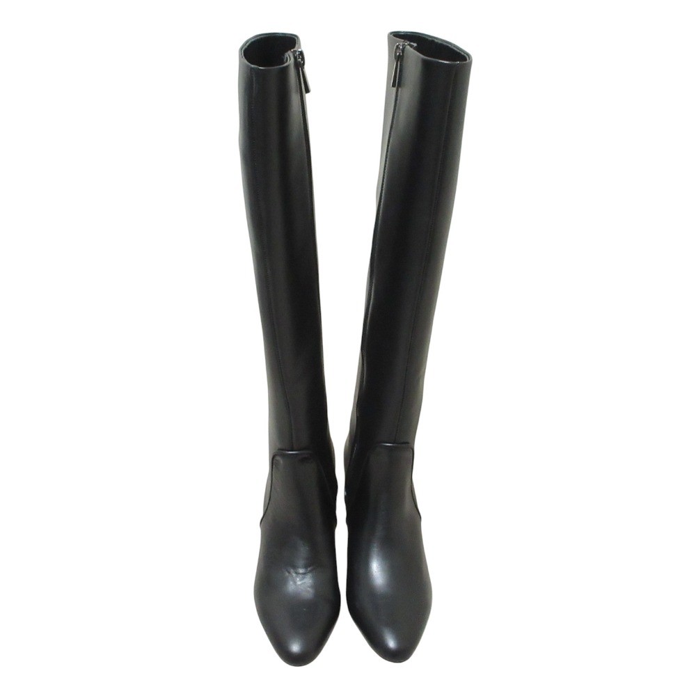 ALUNE SEVEN TWELVE THIRTY Leather Long Boots, 9.3 inches, Black Women USED