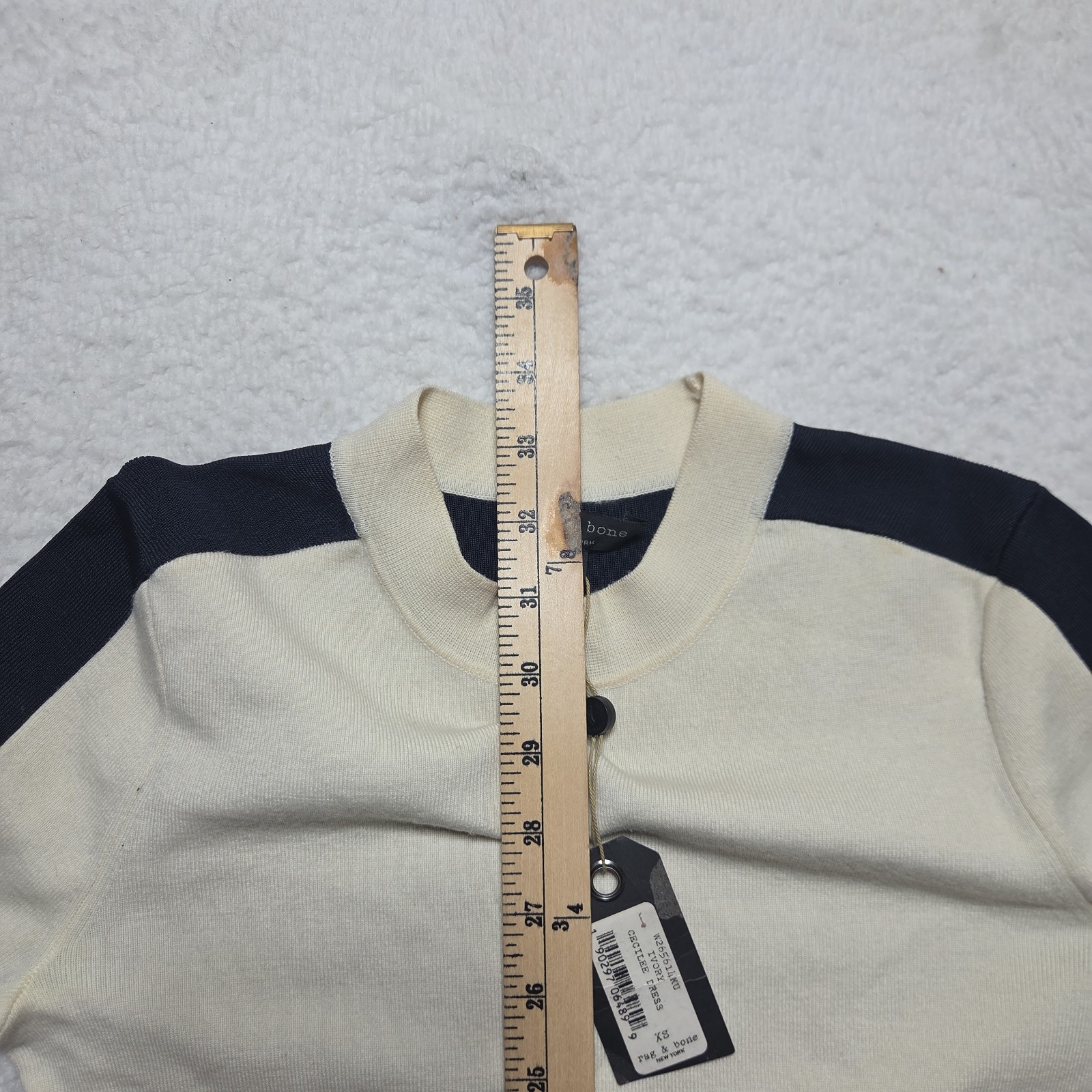 NWT RAG & BONE New York $395 Cecilee Colorblock Two Tone Knit Dress Size XS Read