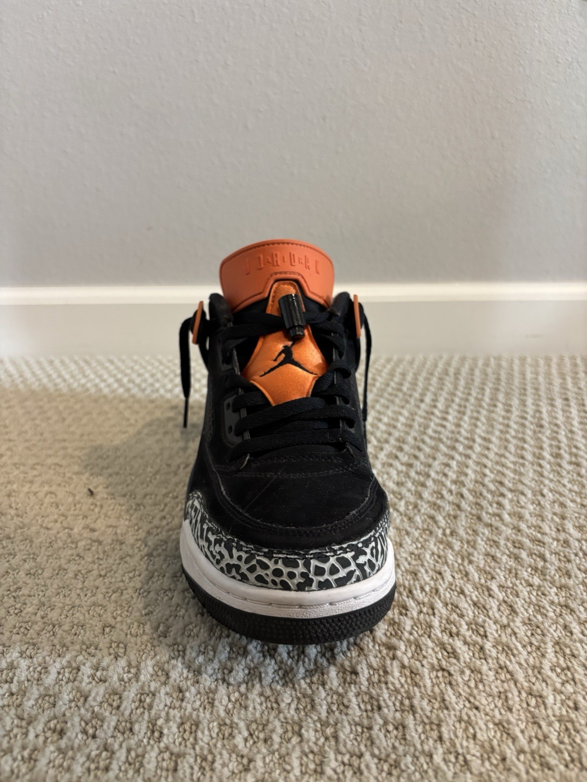 Men’s Jordan Spizike Low, Black/Black-Starfish-White, Size 8