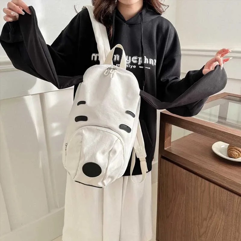 Cute Snoopy Anime Backpack Oxford Cloth Large Capacity Travel School Bag