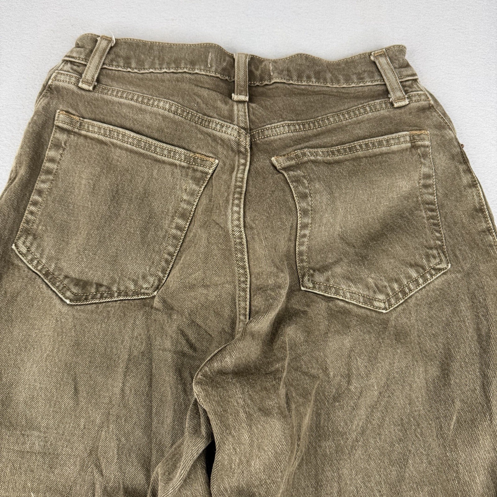 Abercrombie The 90s Straight Ultra High Rise Jeans Brown Curve Love 27