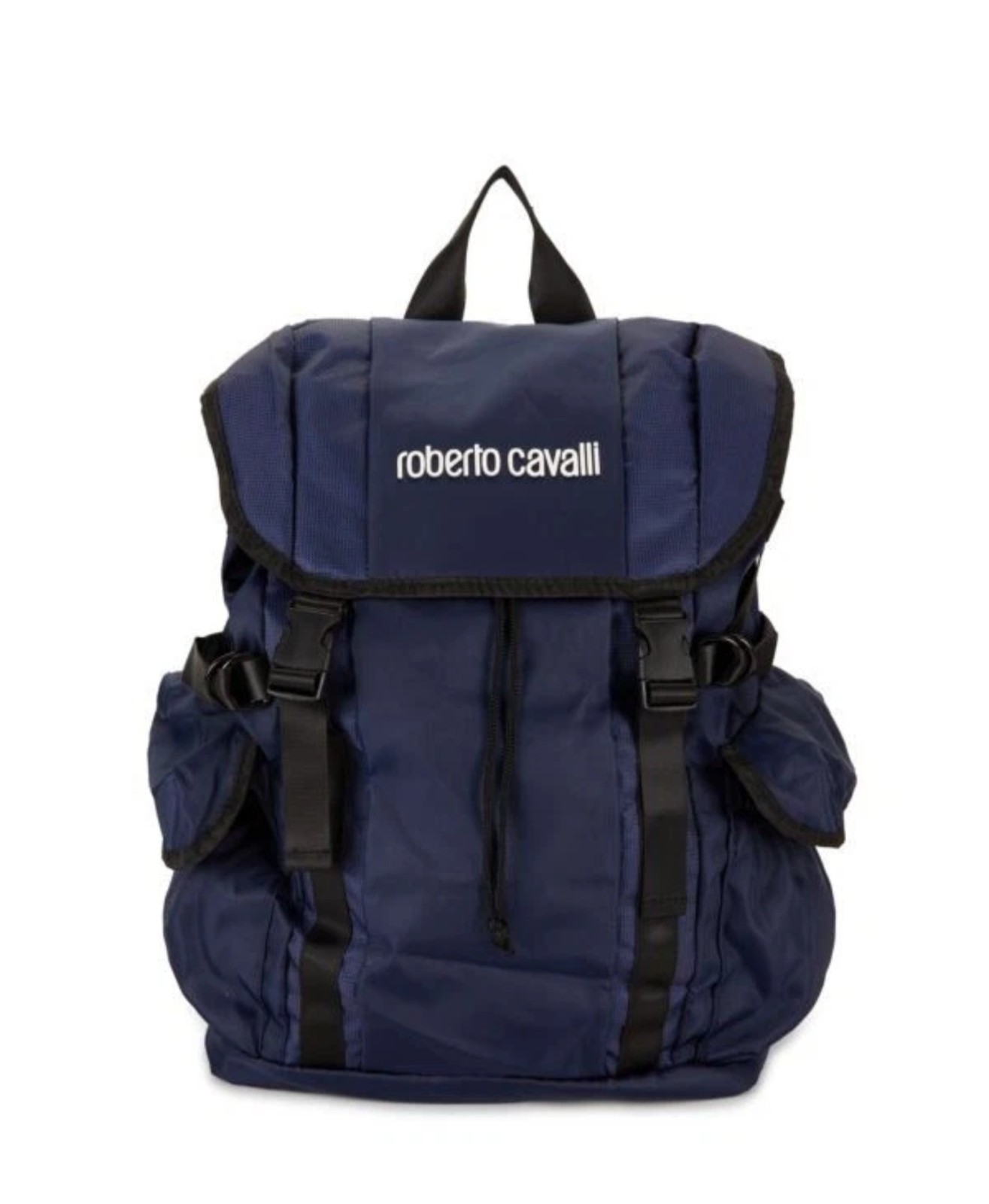 $350 Roberto Cavalli Blue Solid Men’s Backpack