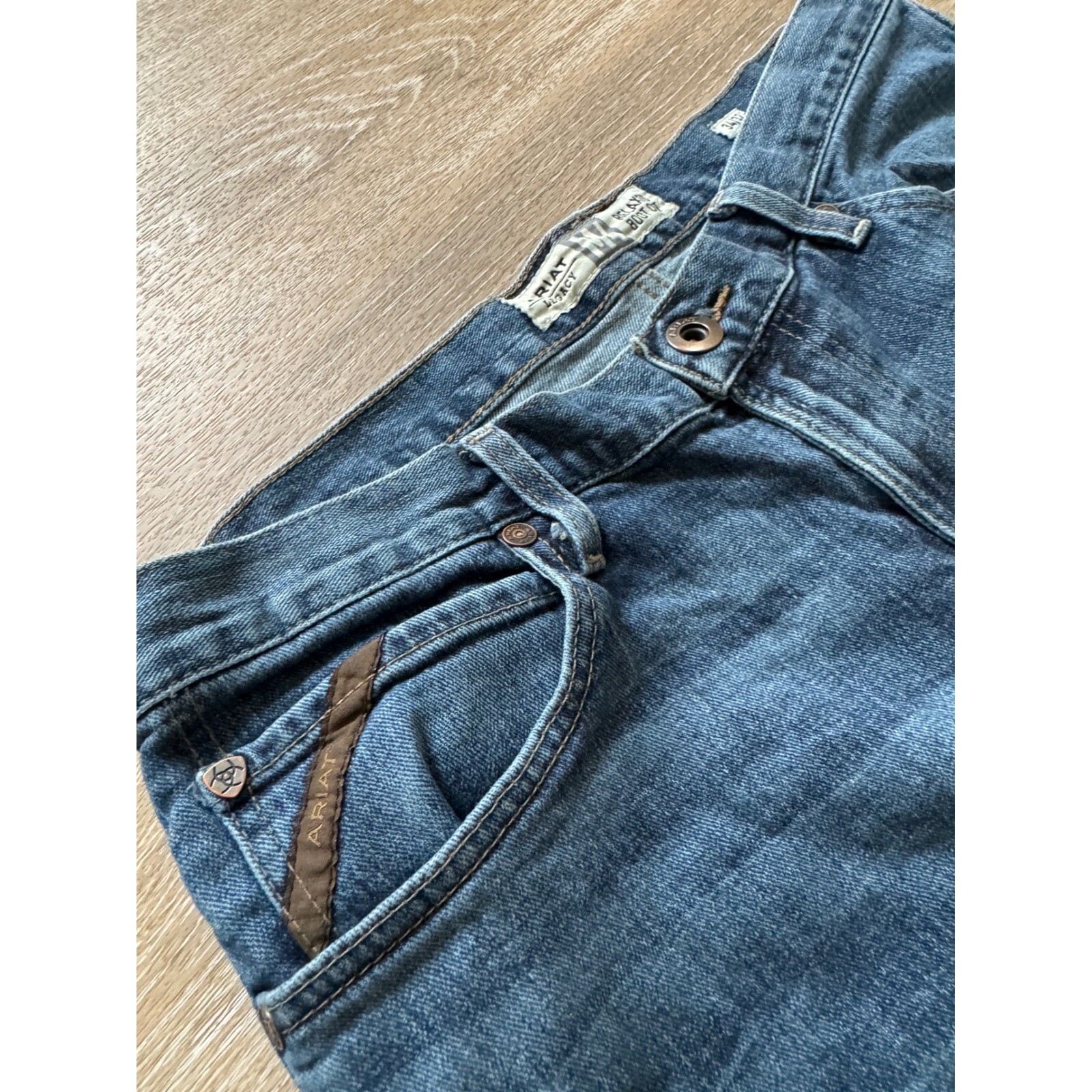Ariat M4 Relaxed Boot Cut Jeans Mens 34×32 Kilroy Blue Denim 10022676 Legacy