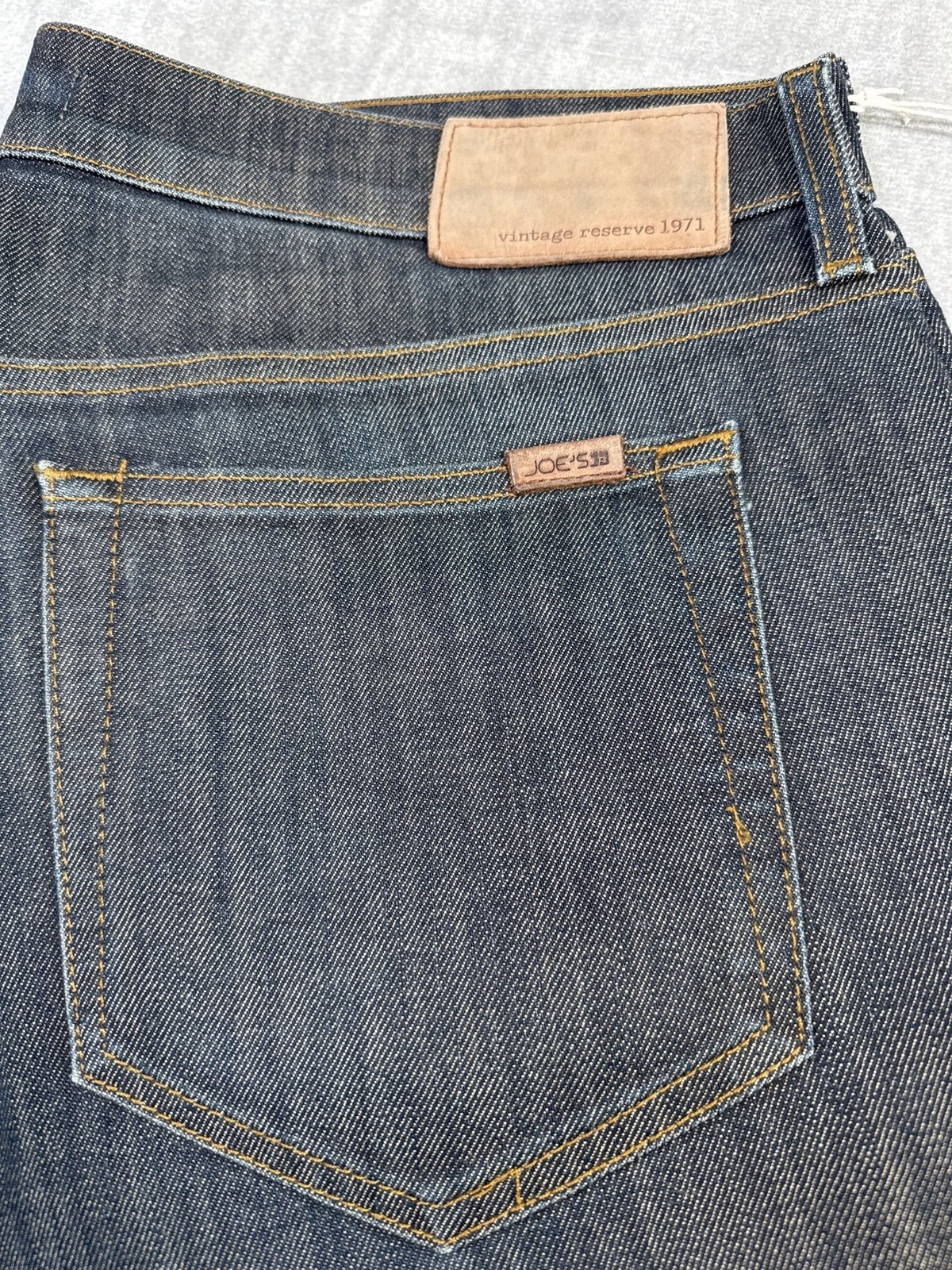 Joes Jeans Straight & Narrow Channing W36 Denim Pants Dark Wash Cotton/Lycra Ble