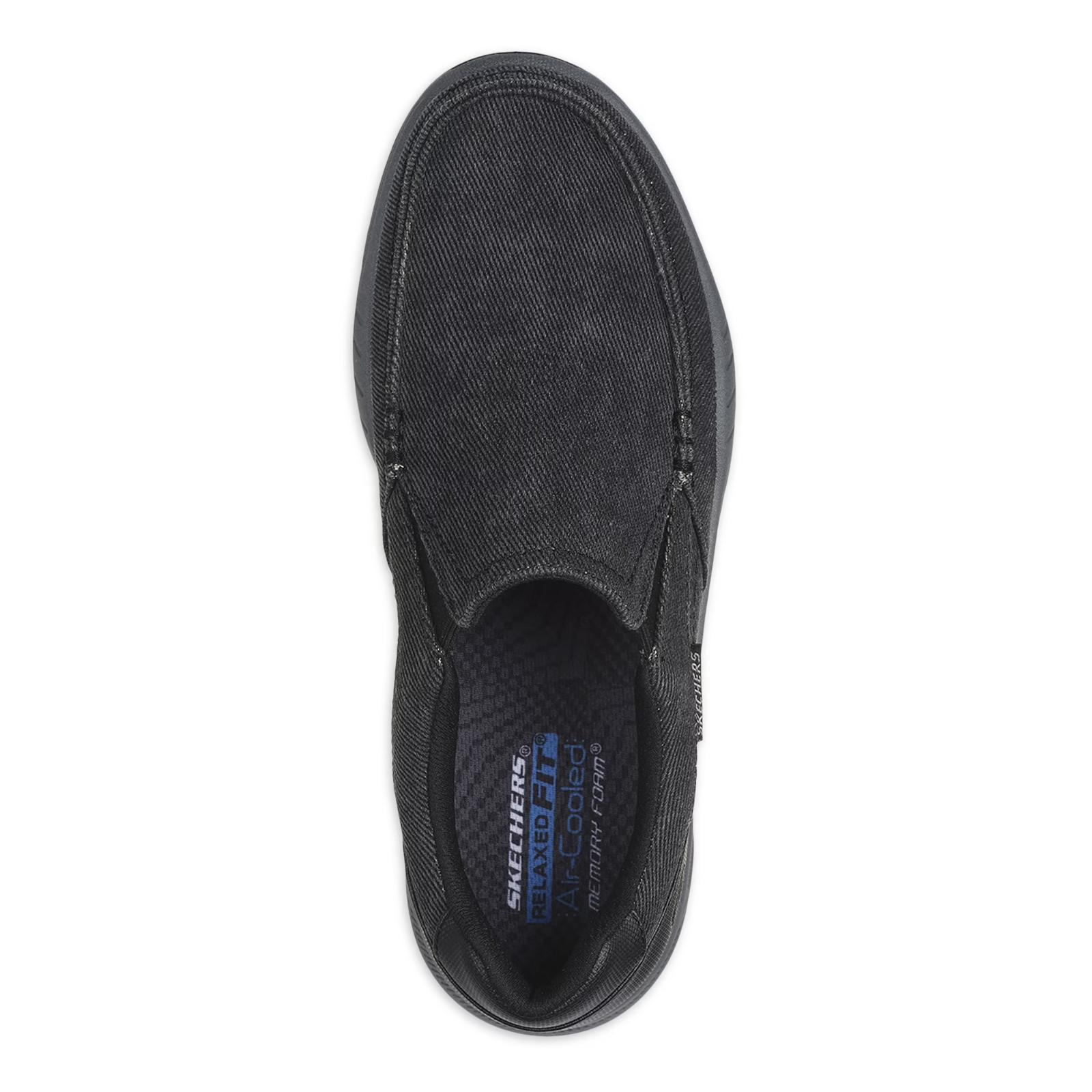 Skechers Men’s Cohagen Vierra Relaxed Fit Slip-On Casual Loafer Black, Wide