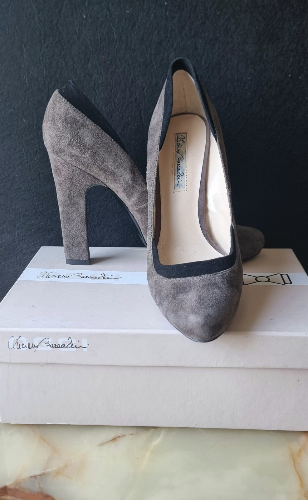 New and luxurious Luciano Barachini suede shoes: 39/12 cm