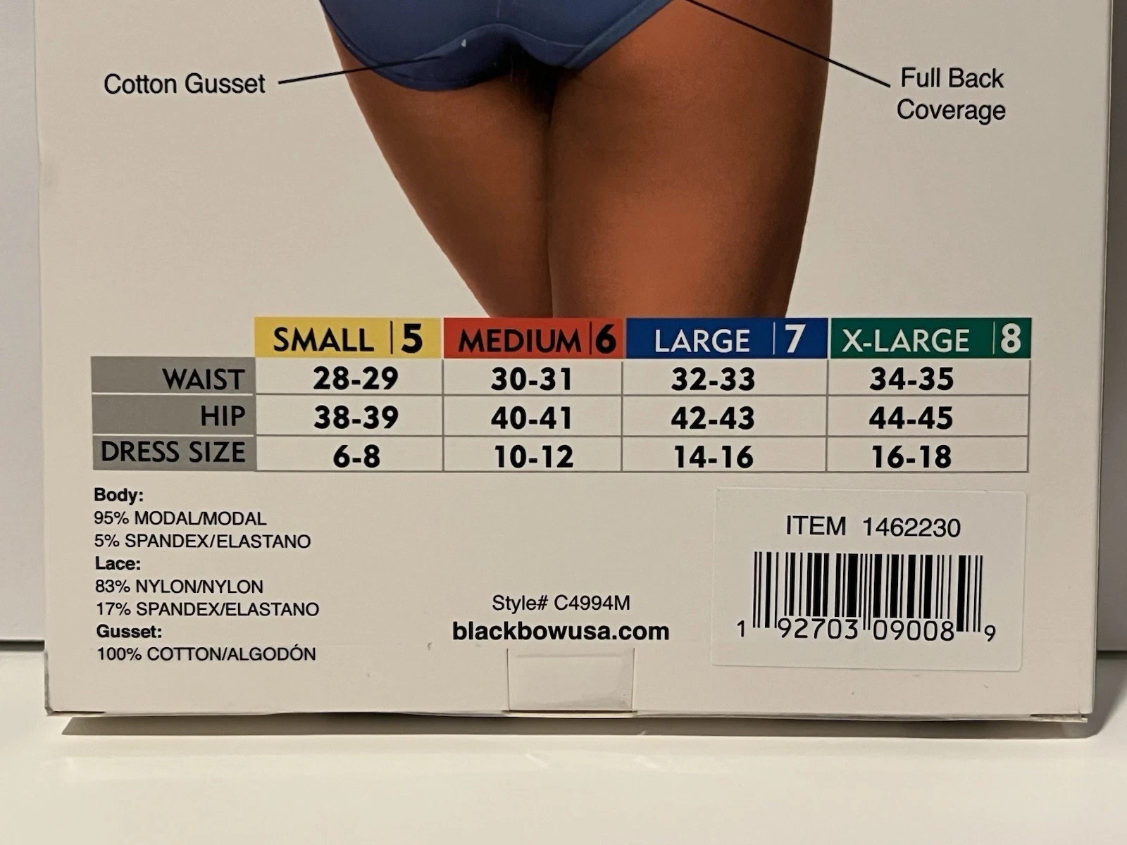 NEW Black Bow Women’s 5 Pack High Waist Modal Brief All Sizes!
