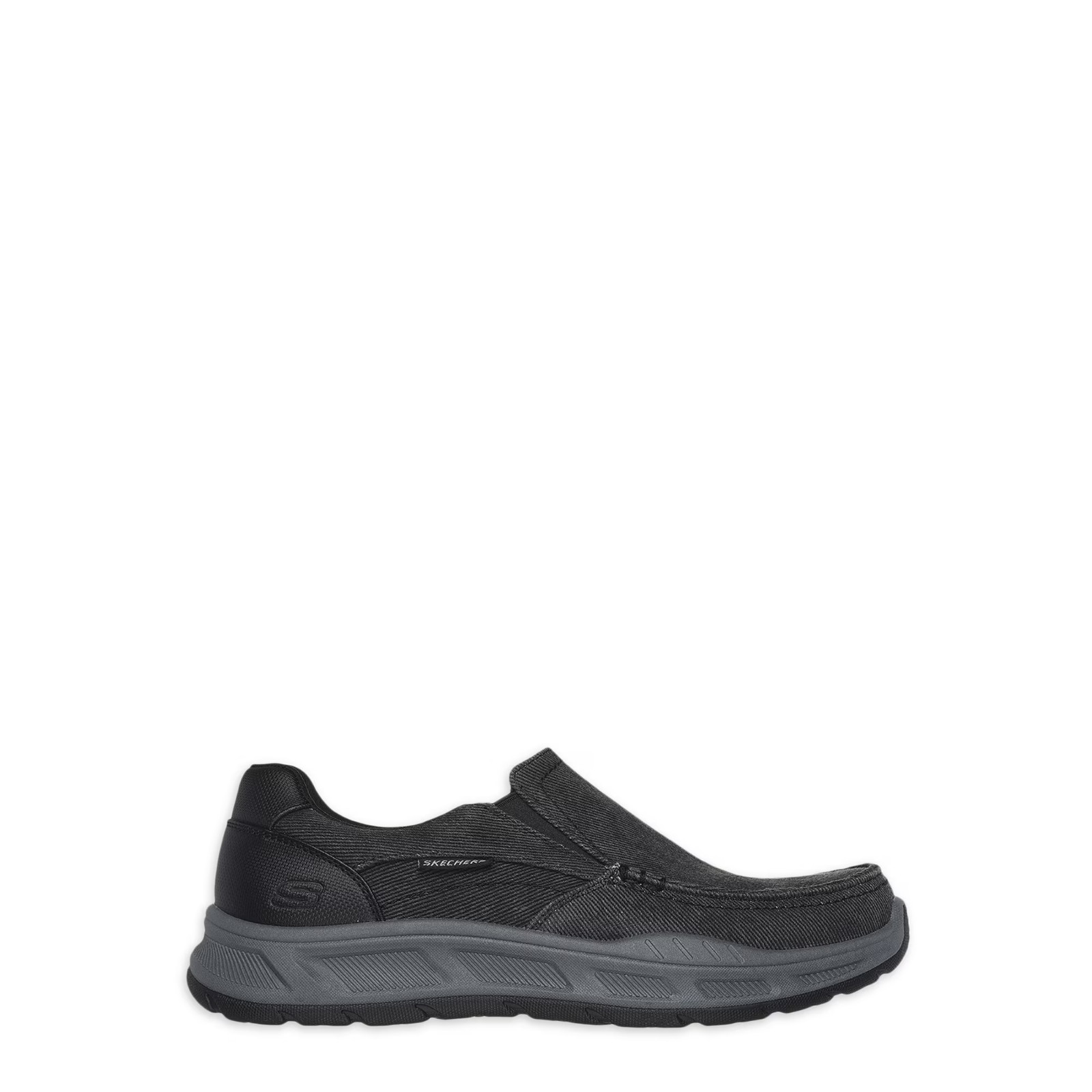 Skechers Men’s Cohagen Vierra Relaxed Fit Slip-On Casual Loafer Black, Wide
