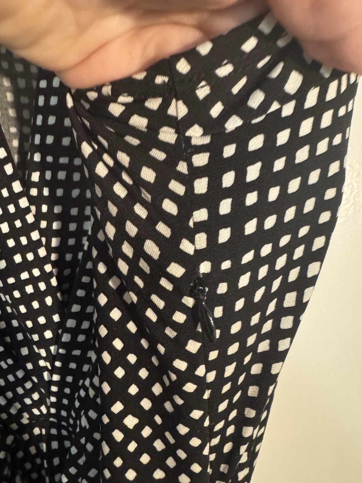 Michael Michael Kors Black White Geometric V-Neck Wrap Midi Dress 14W Plus