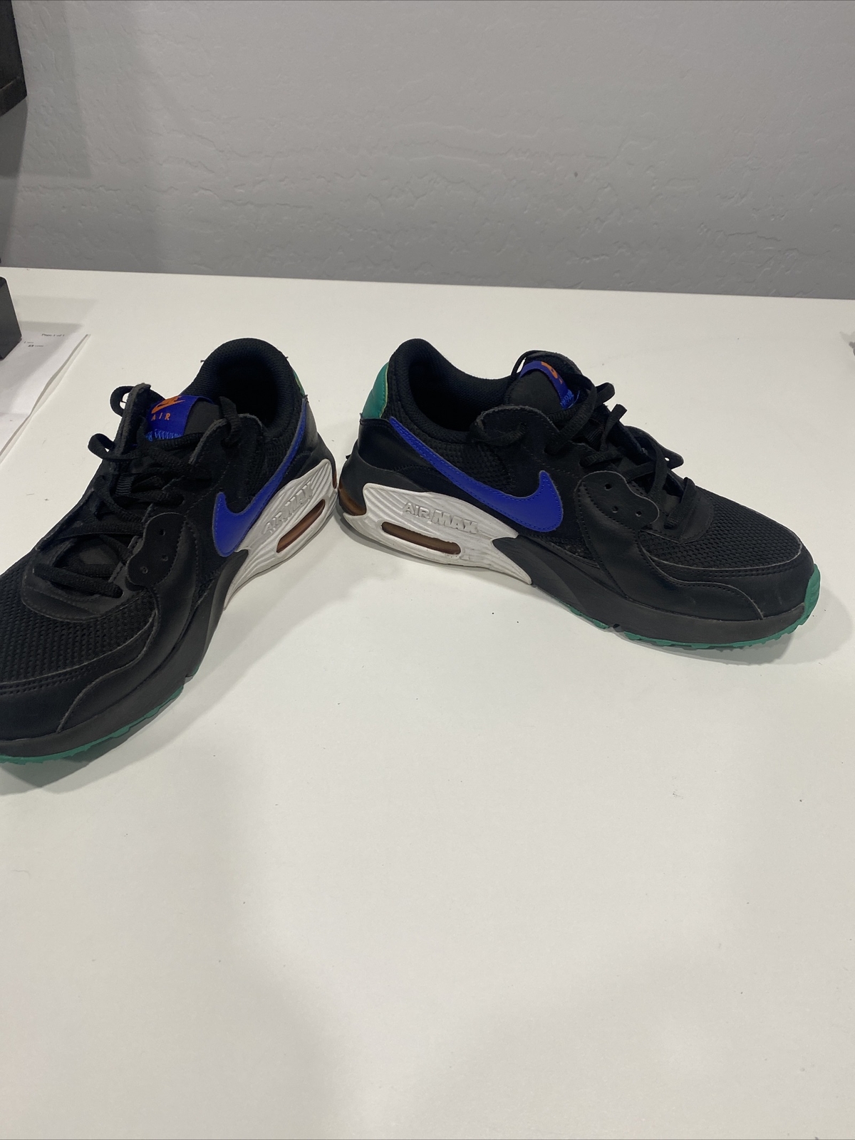 2019 Men’s Size 7.5 US Nike Air Max Excee Black/Hyper Blue-Green-CD4165-002