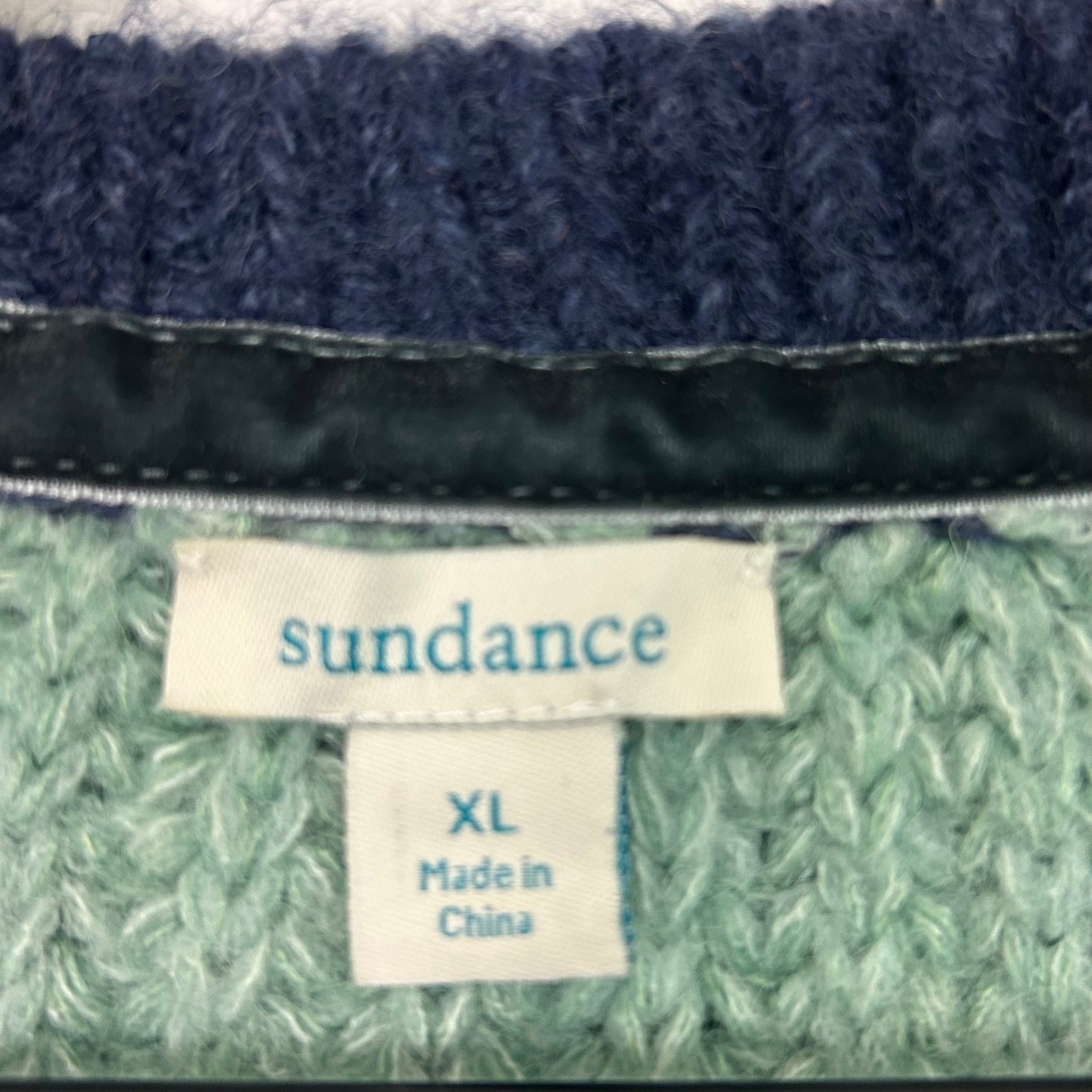 Sundance Judy Colorblock Cardigan Sweater Womens Size XL