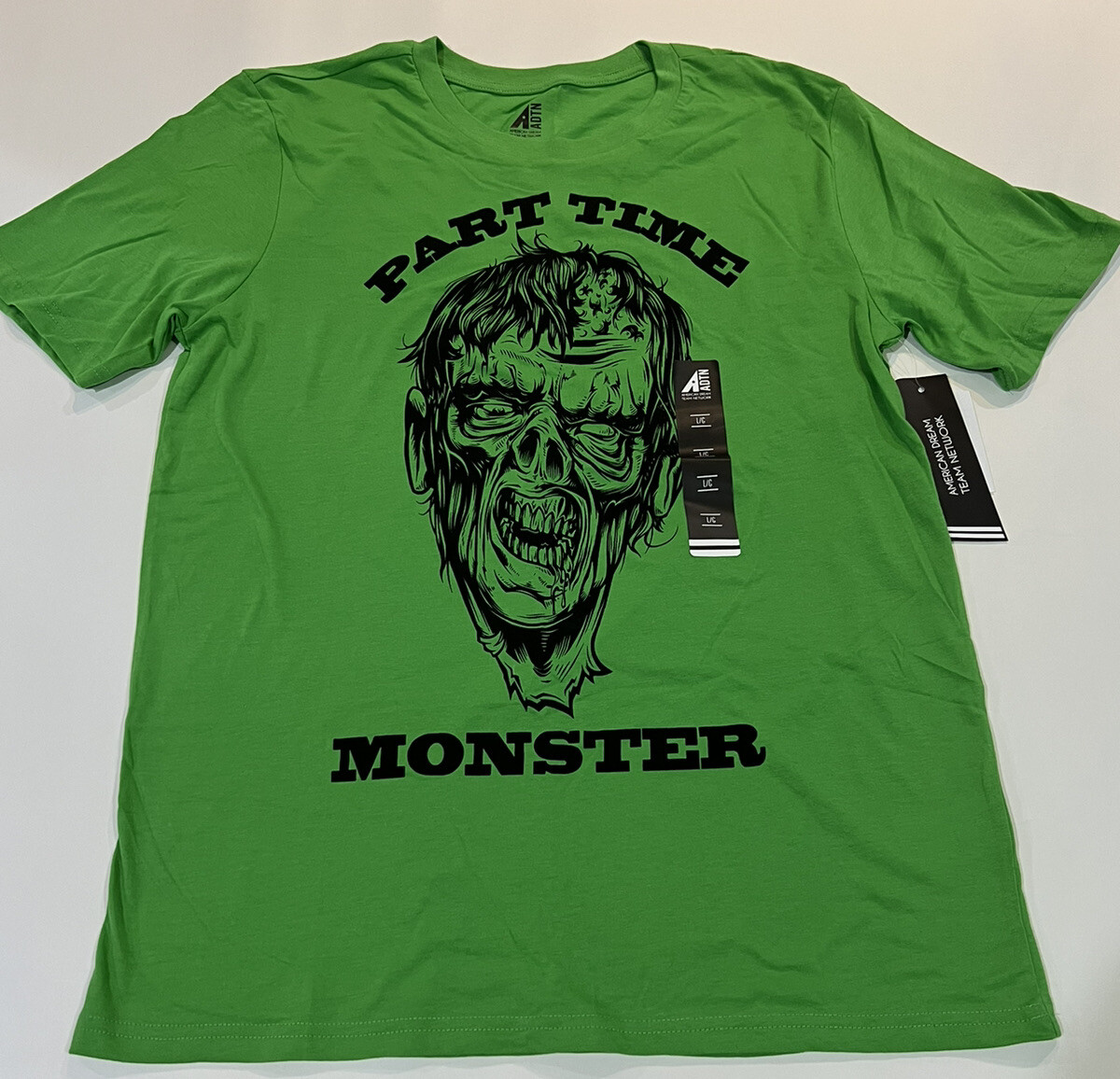 PART TIME MONSTER T-shirt Green ADTN Men’s Size L/XXL New