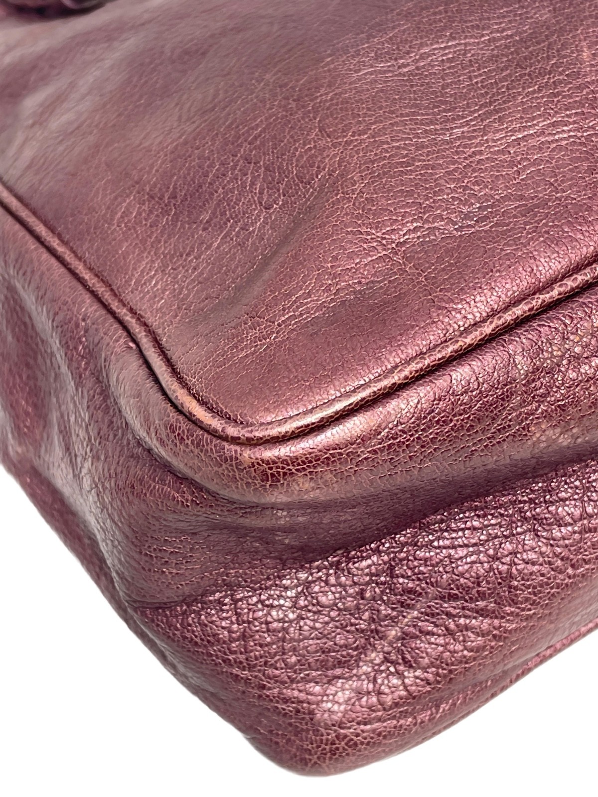 Bottega Veneta 2000’s Tote Bag Burgundy Leather Used