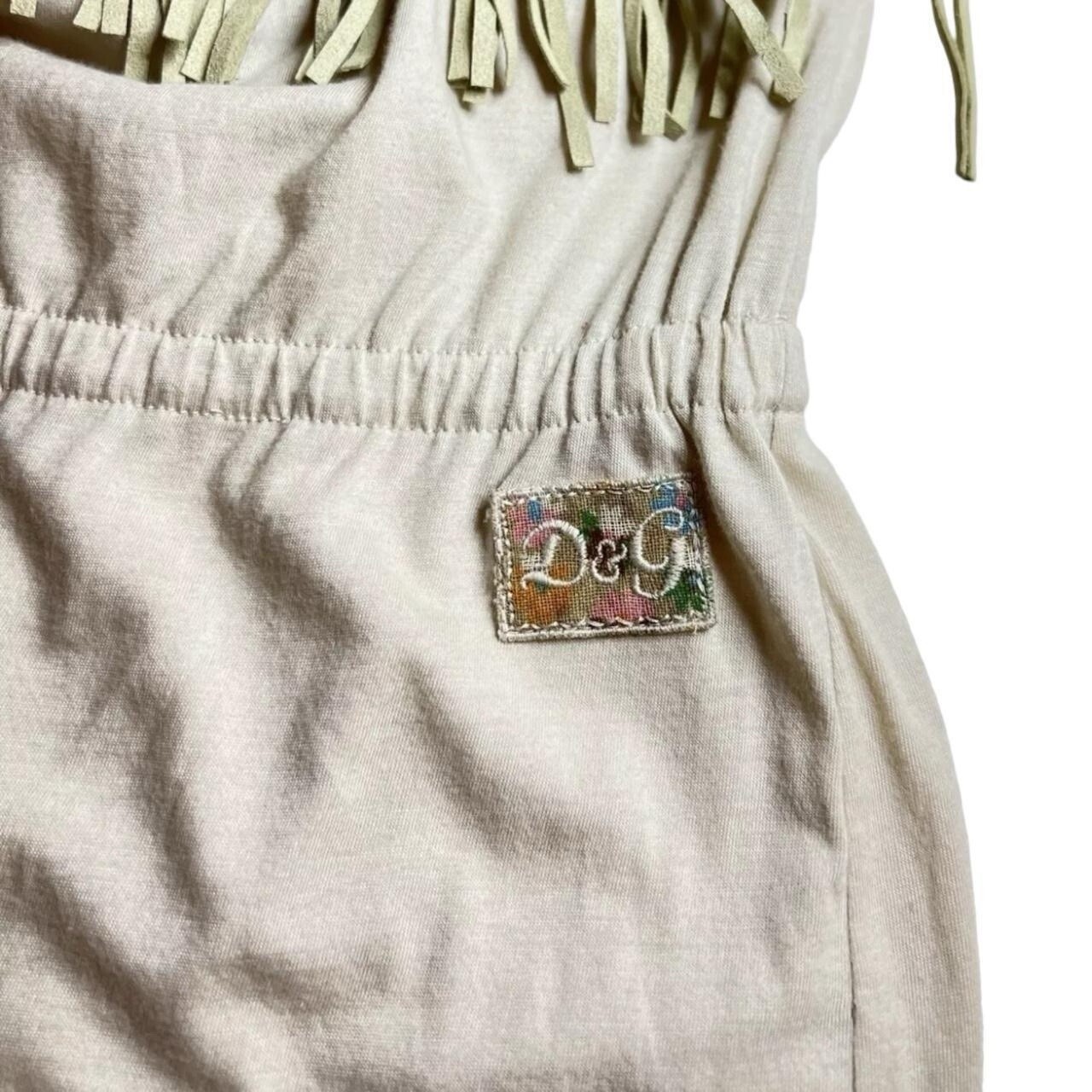 Dolce & Gabbana Vintage One-Shoulder Beaded Feather Top (IT42)
