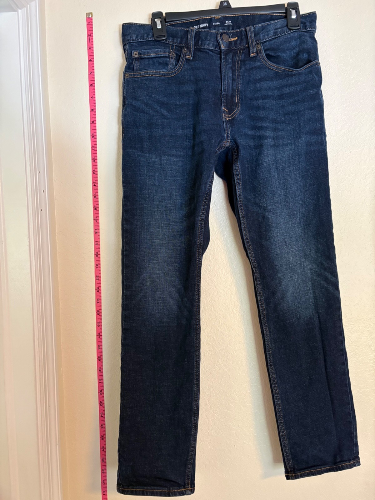 Old Navy Slim Built-In Flex Jeans Men’s 31×30 Dark Wash Stretch Denim Pants