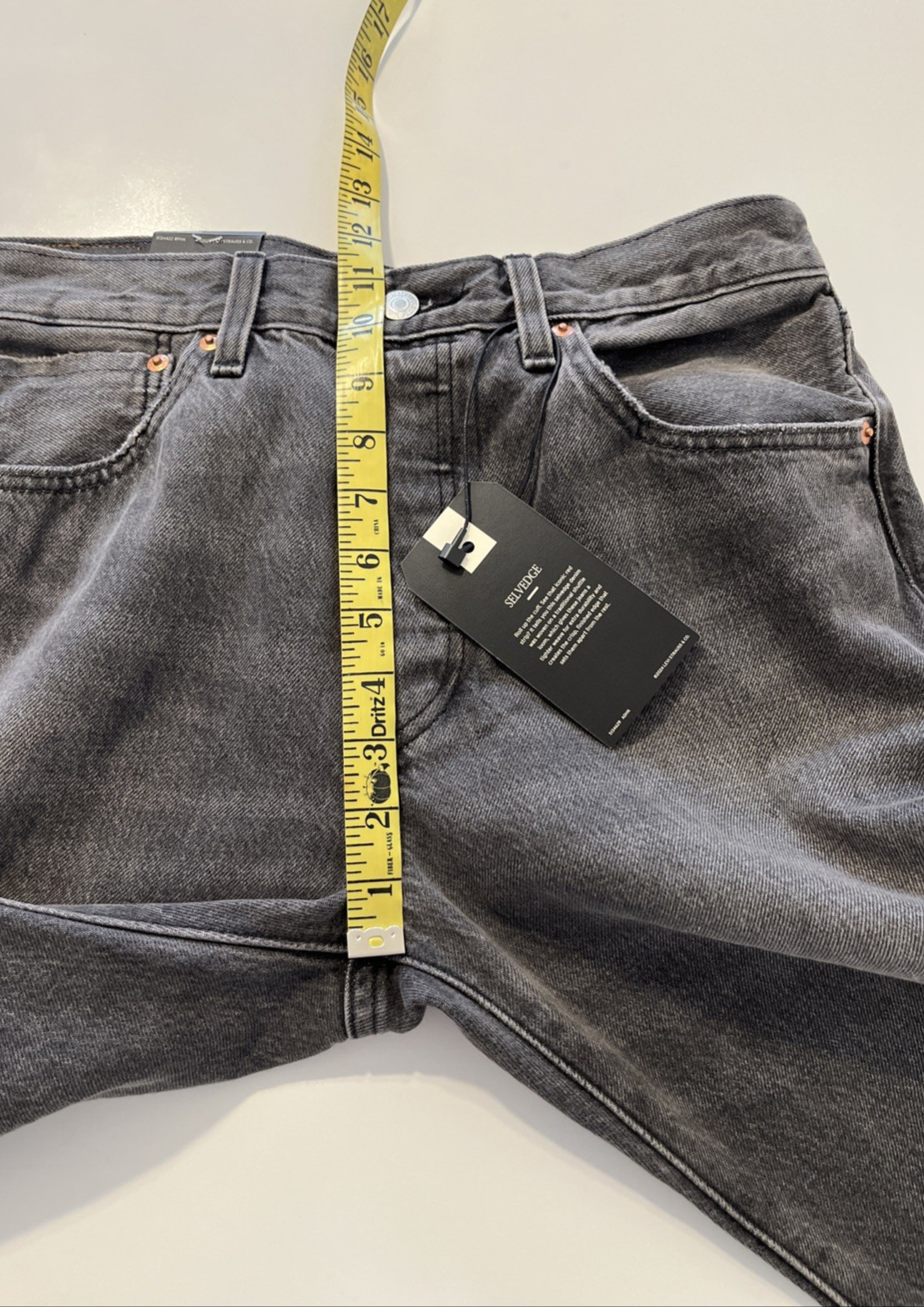 Levi’s 501 Selvedge Original Straight Leg Jeans Men’s 32×30 Gray Big E NWT $148