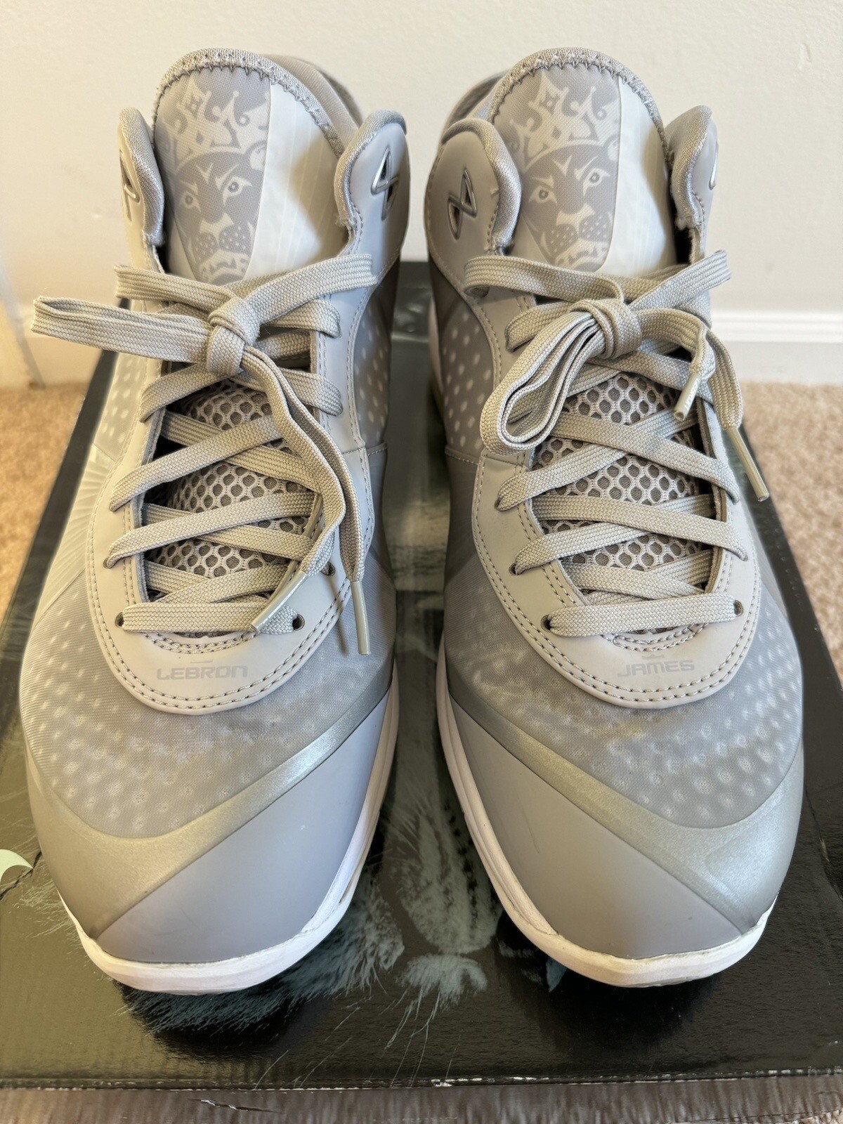 LEBRON 8 V2 LOW WOLF GREY SIZE 13 NIKE VIII PE 2011 GRAY 9 10 X 12 15 17 19 20