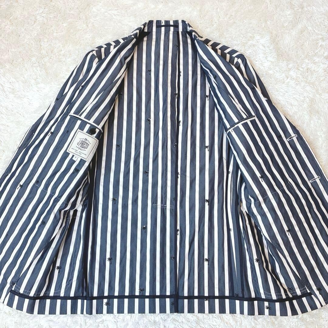 J.PRESS Navy Striped 3 Button Tailored Jacket Unstructured M Authentc