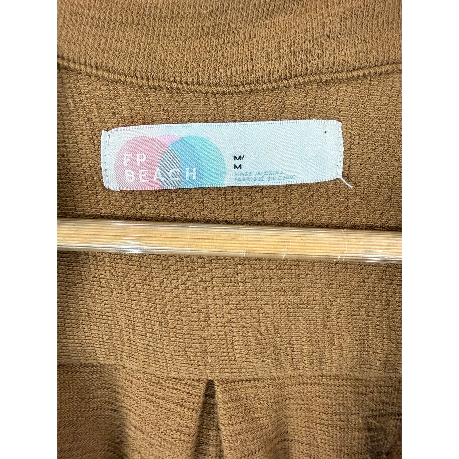 Free People Beach Calico Utility Jumpsuit Brown Boho Pockets Cropped Women’s M