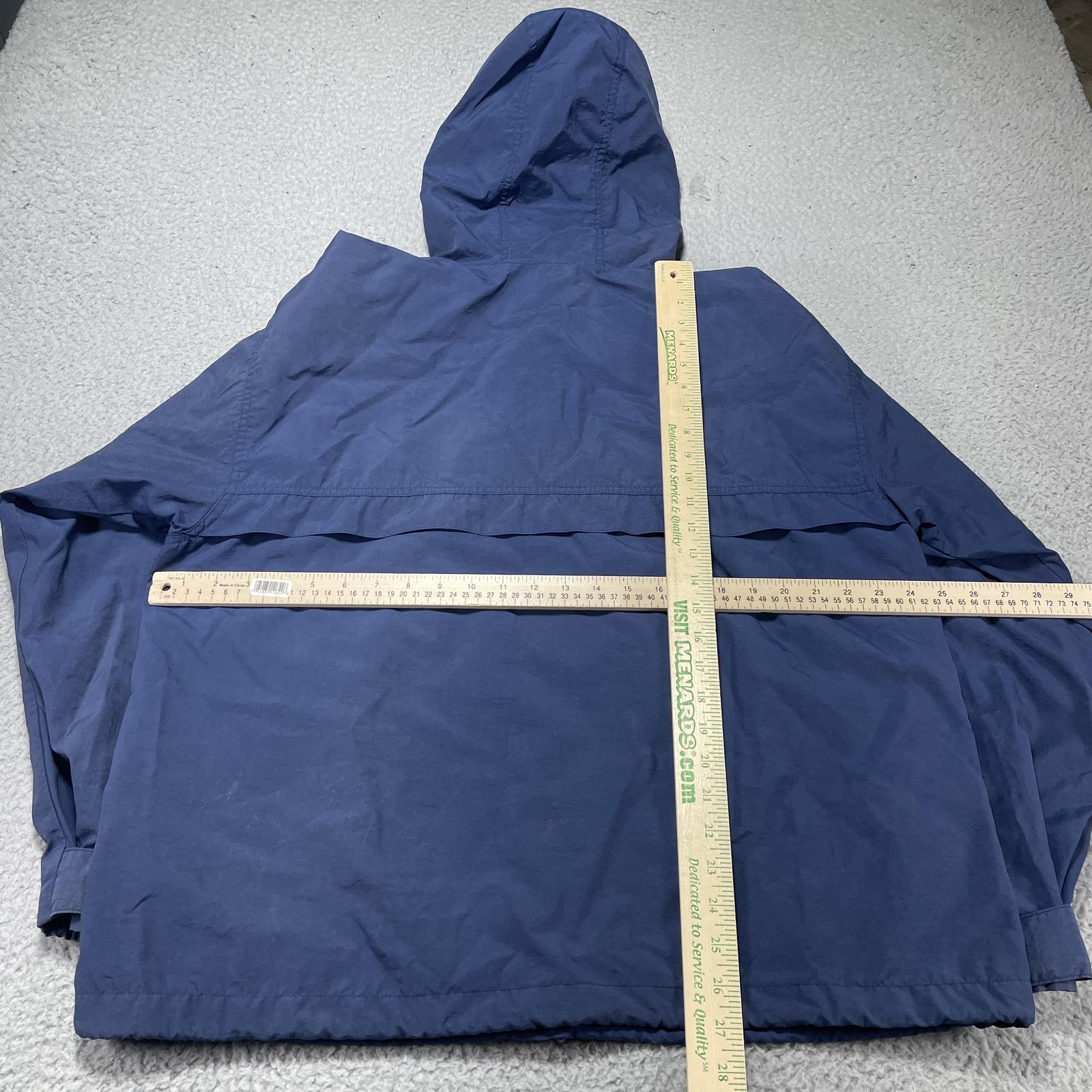 Vintage Gap Jacket Mens Medium Blue Green Nylon Hooded Anorak Pullover 90s