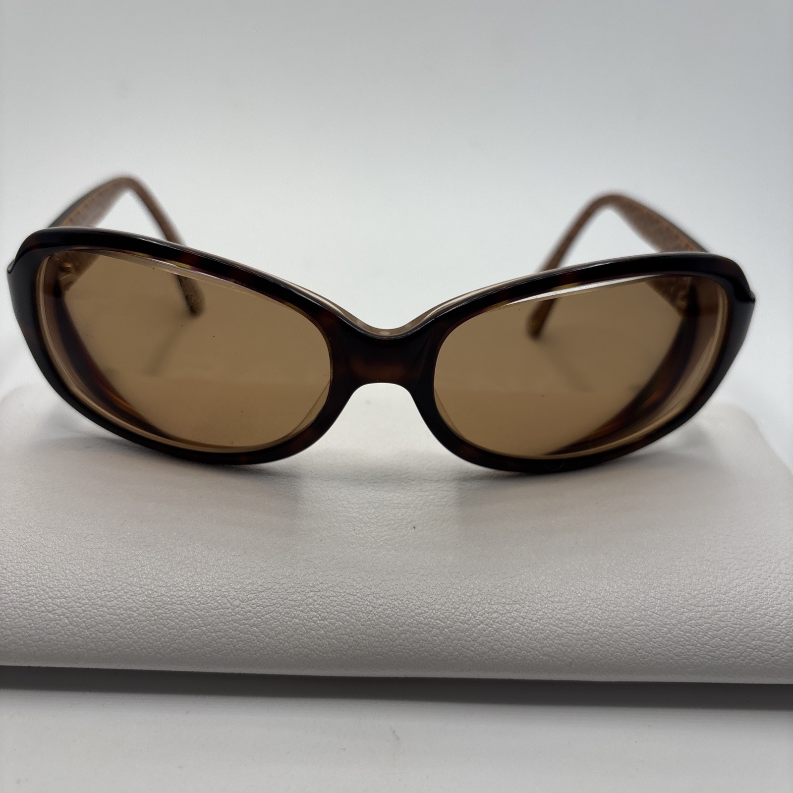 Coach Maya S813 Dark Tortoise Wrap Oval Sunglasses Frames Only 125mm #C238