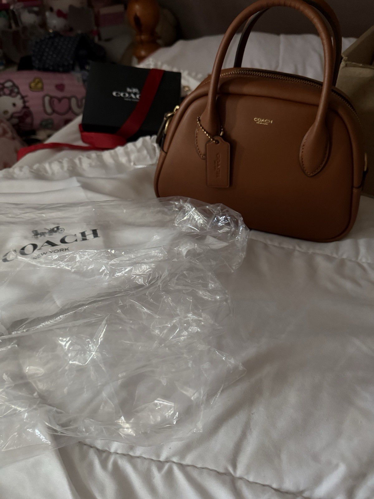 Coach Borough Bowling Bag Saddle
