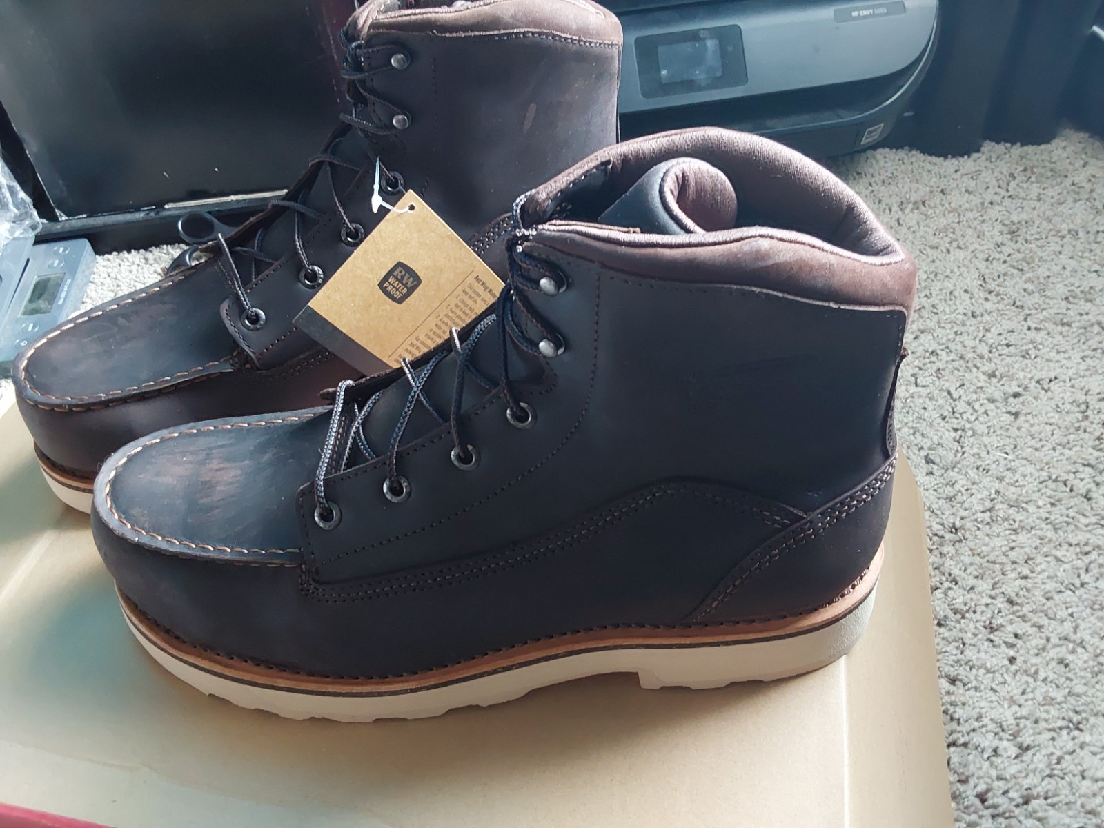 RED WING TRACTION RED LITE 6” SAFETY/MOCK TOE BOOTS 2449 BROWN MEN’S US 11 D