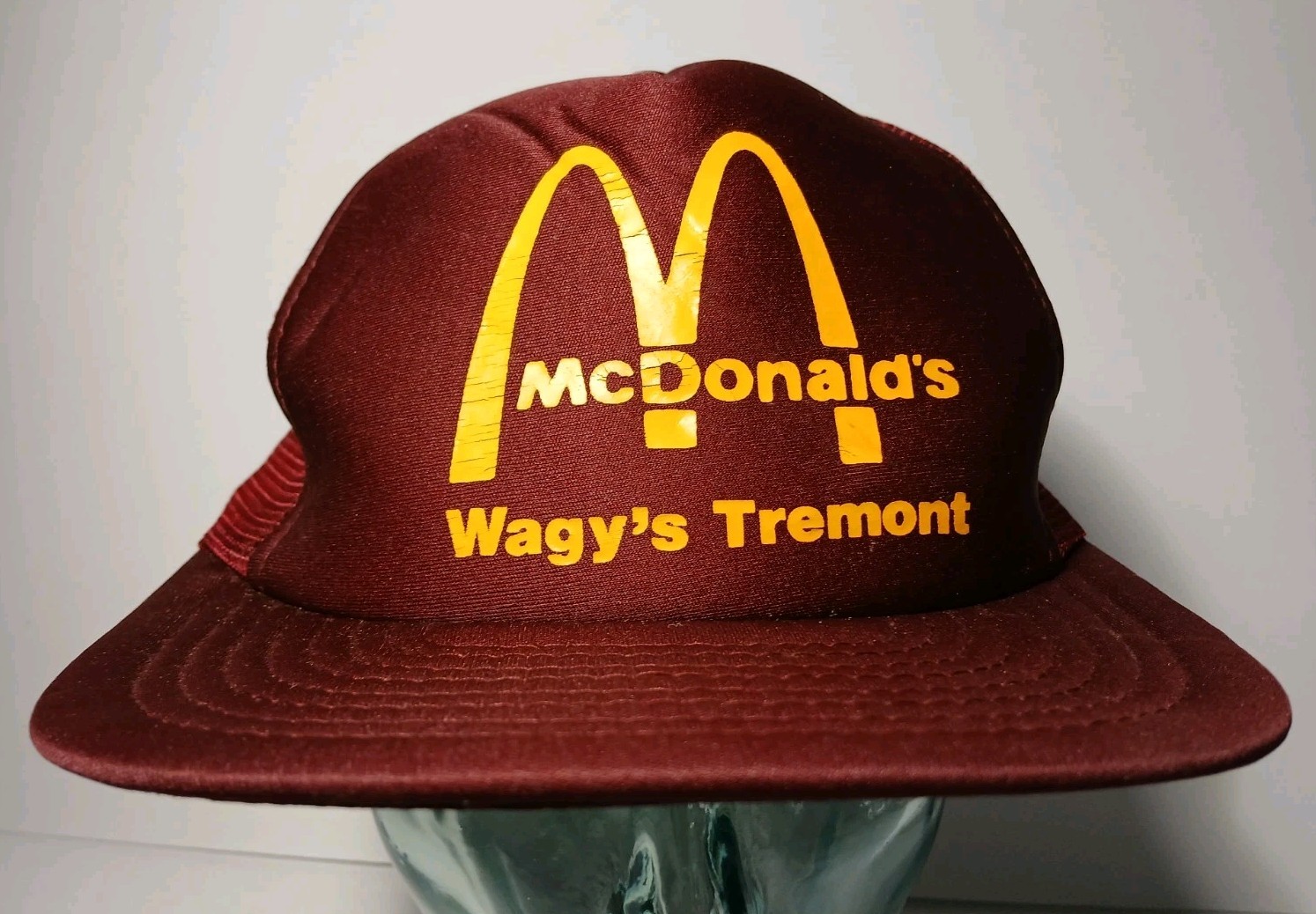 1980s Old Vintage McDonald’s SNAPBACK TRUCKER HAT CAP Wagy’s Tremont AS IS